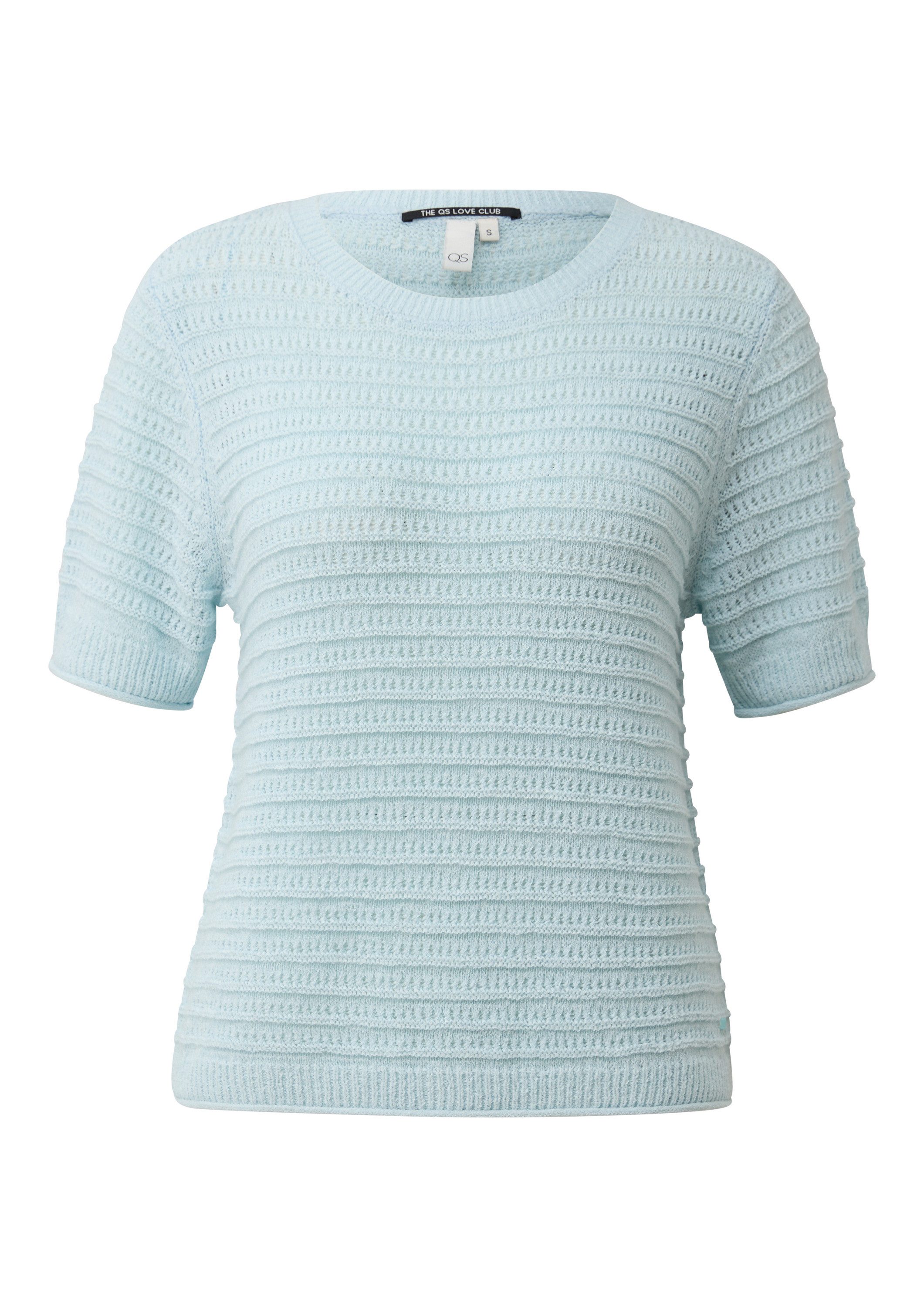 QS Kurzarmpullover Strickpullover Kurzarmpullover günstig online kaufen
