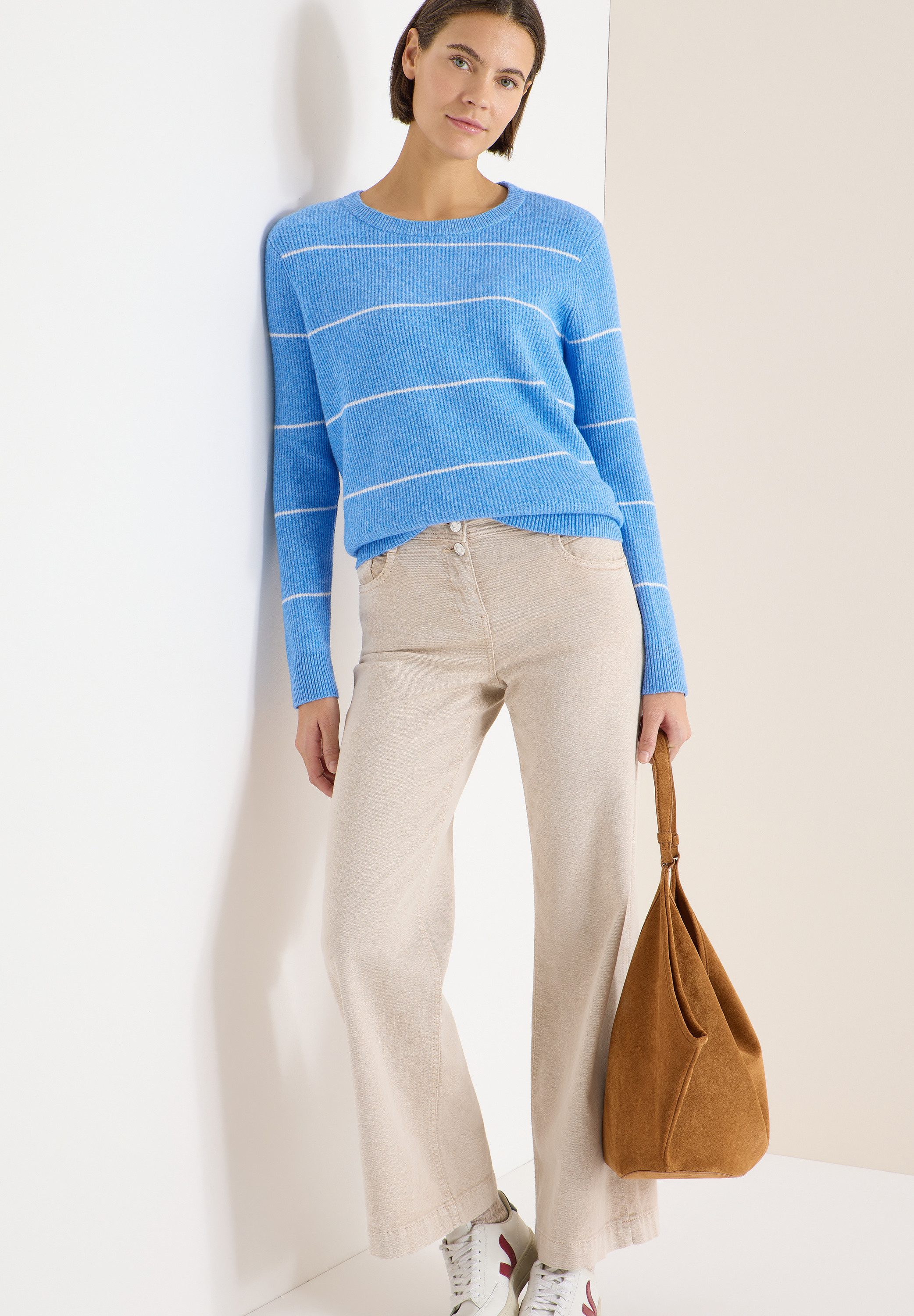 CECIL Strickpullover mit Rippstrick-Struktur günstig online kaufen
