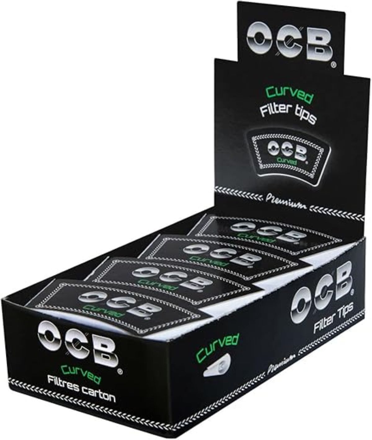 OCB Filter-Set Curved Filter Tips gebogen 20x 32 Stück für Selbstdreher, OCB das Original