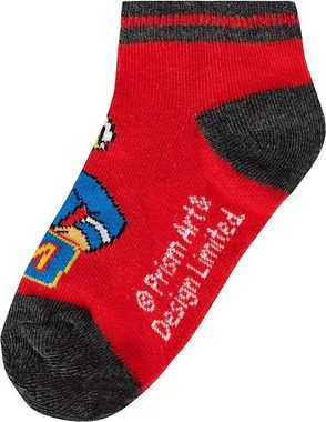 Feuerwehrmann Sam Sneakersocken 6x Feuerwehrmann Sam Sneaker Socken kurze Jungen Strümpfe 23/26 31/34