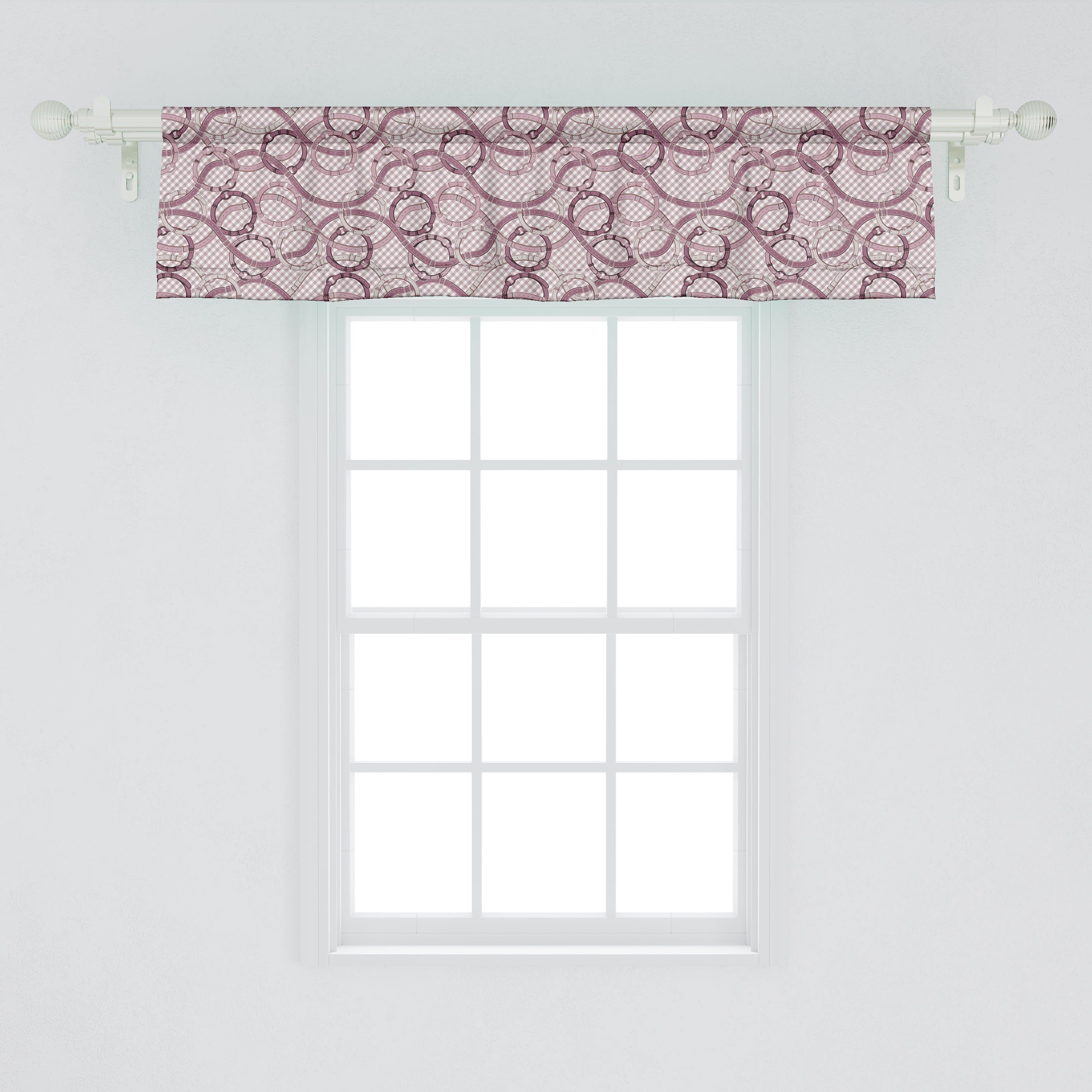 Schlafzimmer Abakuhaus, Vorhang Volant Abstrakt Küche Dekor mit Microfaser, Motive Gürtel Stangentasche, für Schnallen Scheibengardine mit