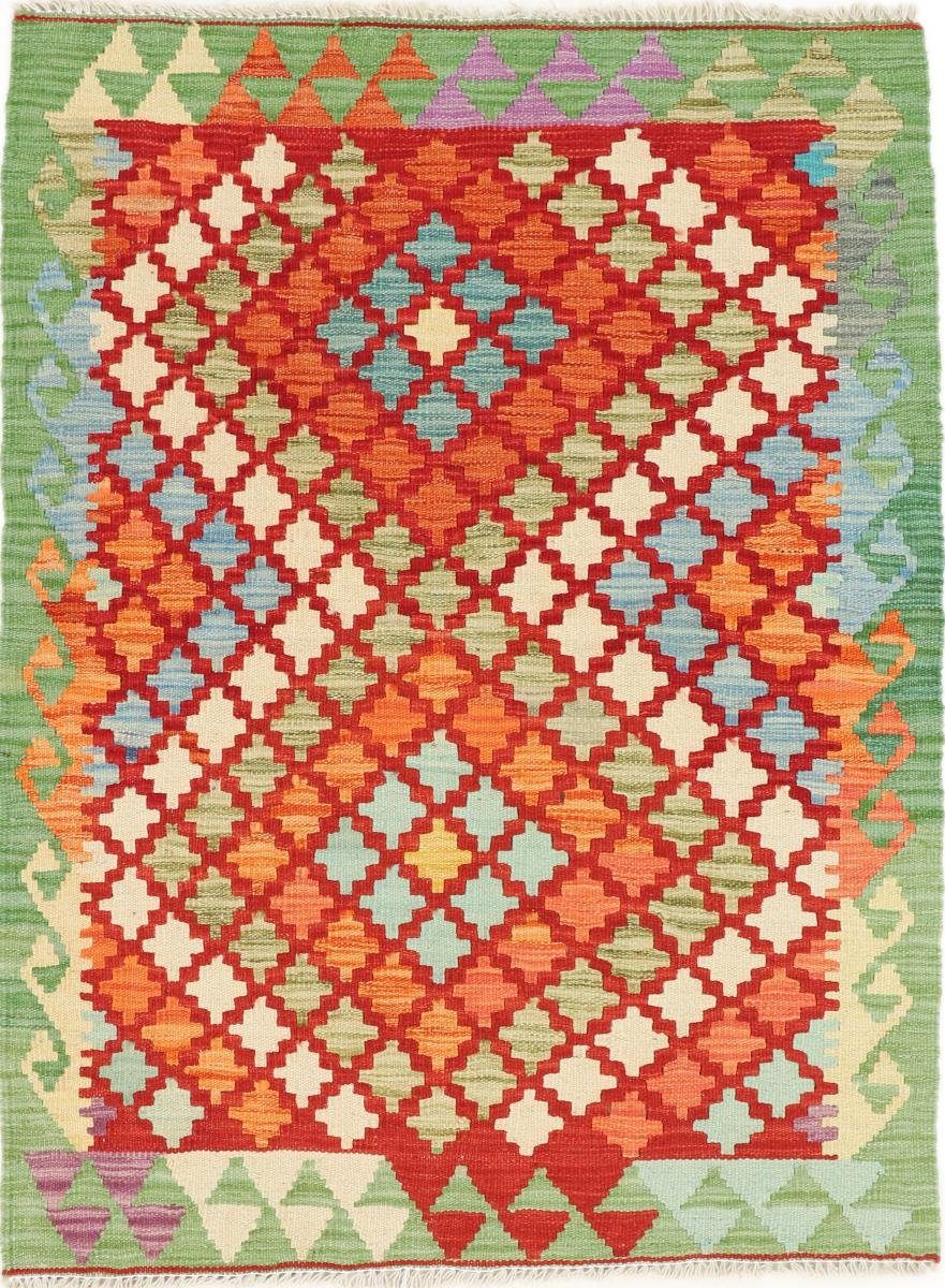 Orientteppich Kelim Afghan 90x119 Handgewebter Orientteppich, Nain Trading, rechteckig, Höhe: 3 mm