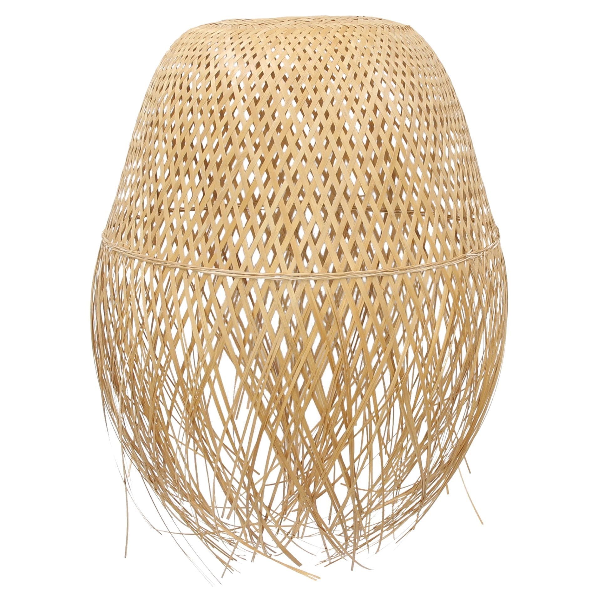 Dekoleidenschaft Lampenschirm "Ibiza" 2er Set für Hängelampe, Bambus, Hängelampenschirm Ersatzschirm, Ersatzschirm Ø 42 x 62 cm für Pendelleuchte, Deckenlampe