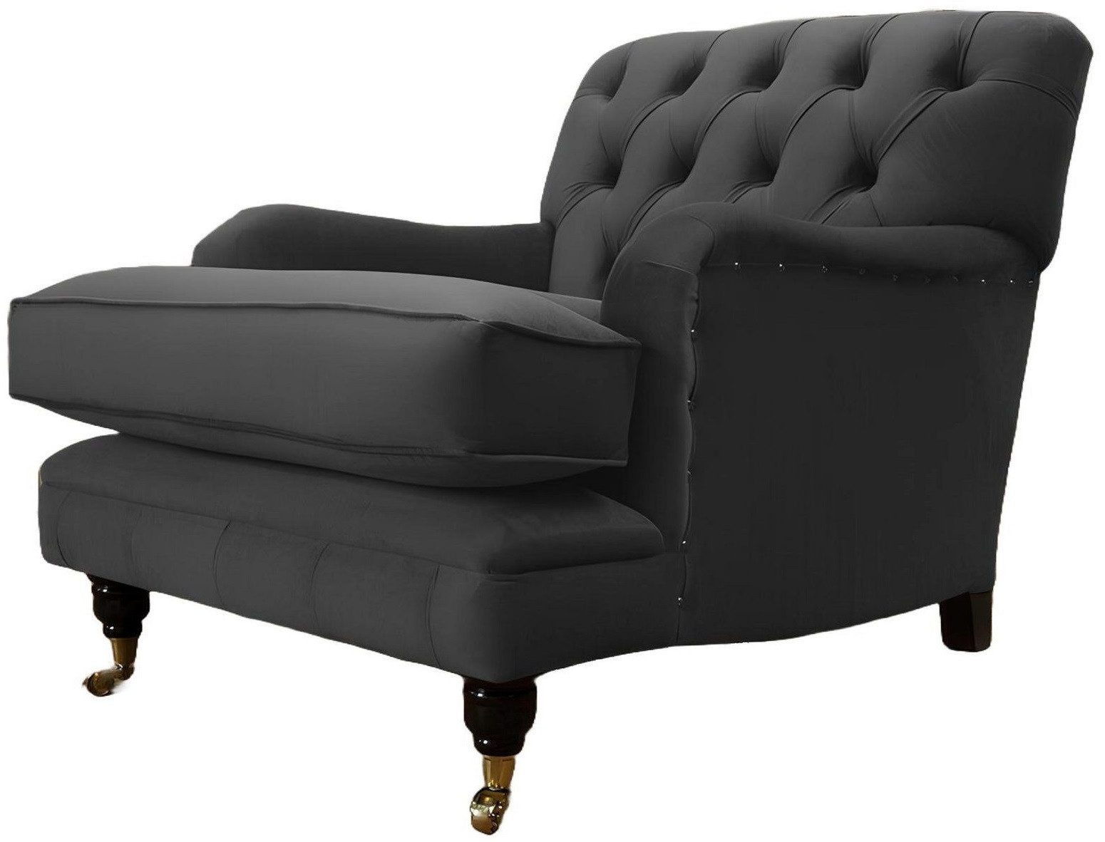 Xlmoebel Chesterfield-Sessel Eleganter Stoff-Sessel im Chesterfield-Stil für Lounge und Clubbereich (1-St., Sessel), Hergestellt in Europa