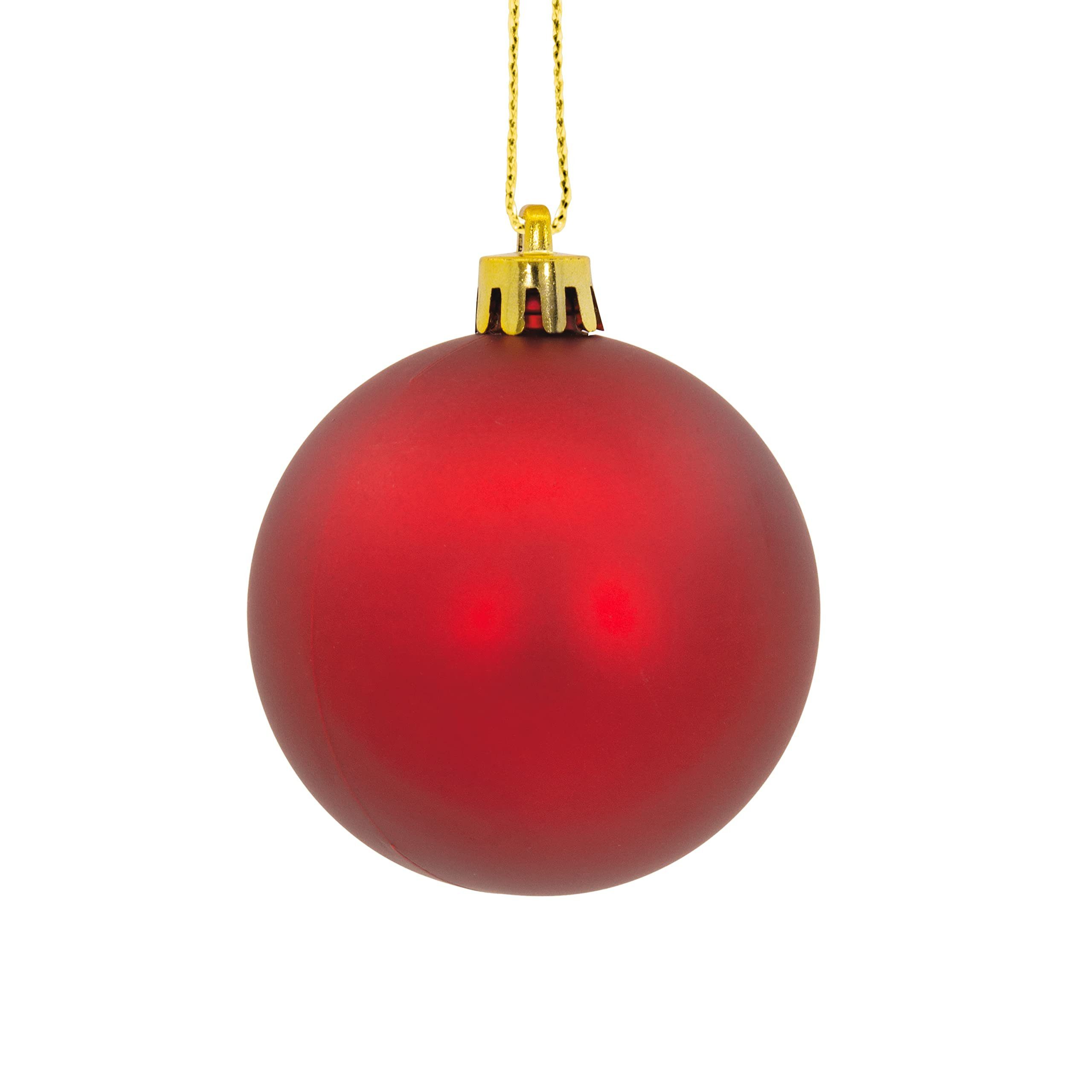 Coonoor Weihnachtsbaumkugel 24er Set Weihnachtskugeln,Christbaumschmuck Set mit Aufhängen, Christbaumkugeln Bunt, Mehrweg Weihnachtsdeko
