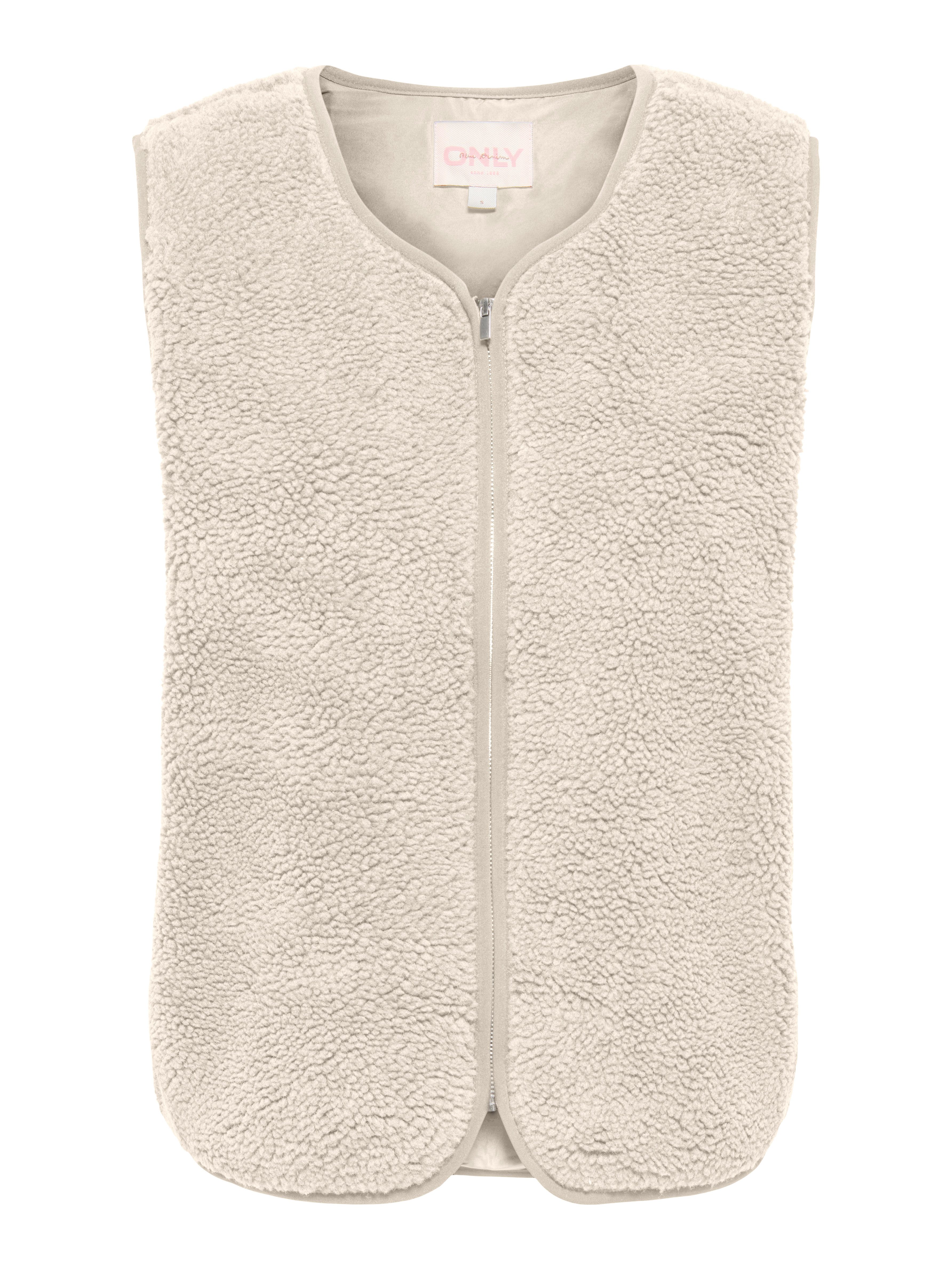 ONLY Plüschweste ONLBABY TEDDY ZIP VEST PNT Kunstfaser