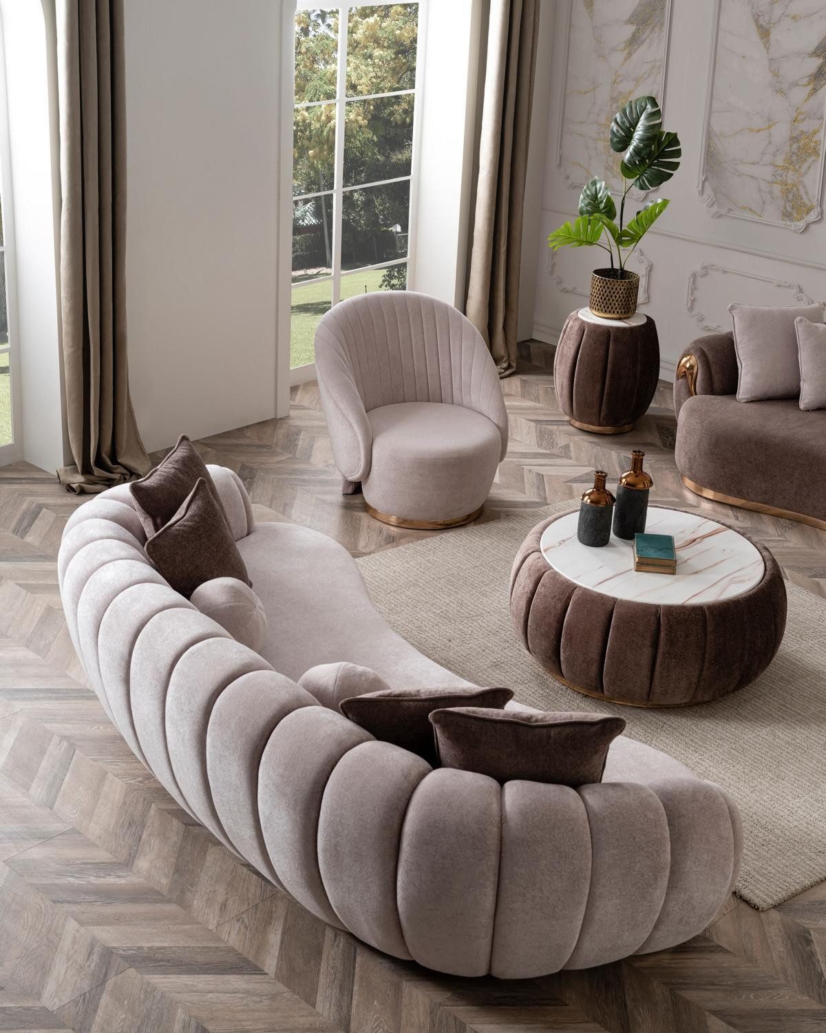 JVmoebel Sofa Moderne Polstergarnitur in elegantem Design für gemütliche Wohnräume, Made in Europa