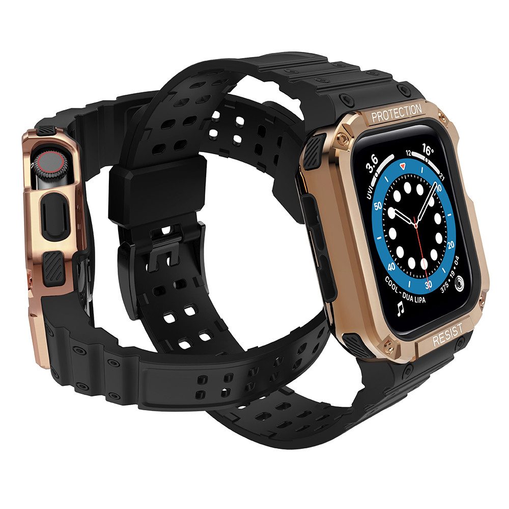 Hurtel Smartwatch-Armband Schutzarmband Sportarmband Gehäuseschutz, 2-in-1-Schutz, TPU, verstellbar