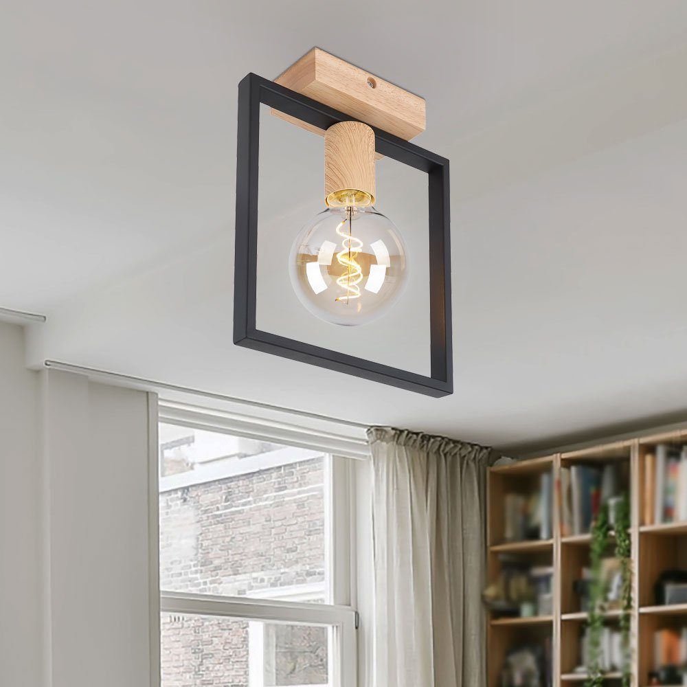 Landhaus Leuchtmittel Deckenlampe Wohnzimmerlampe inklusive, Deckenleuchte, etc-shop nicht schwarz Esstisch Holzleuchte