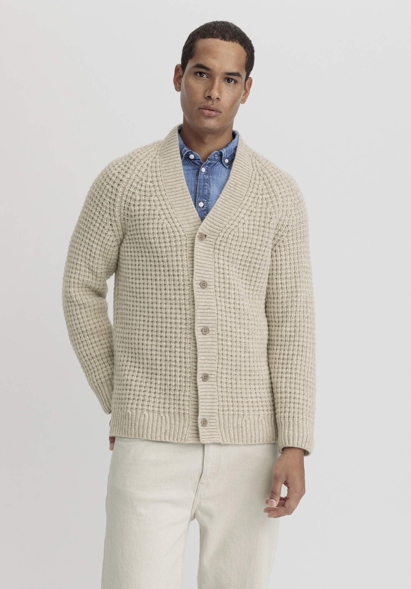 Hessnatur Strickjacke aus reiner Merinowolle (1-tlg) günstig online kaufen