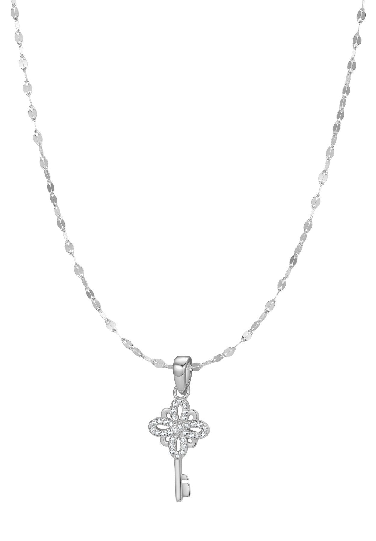 Hey Happiness Statementkette mit Symbol Anhänger, vergoldetes 925 Silber, Spirituelle Damenkette mit Yoga Meditation Charms, Kette mit Bedeutung