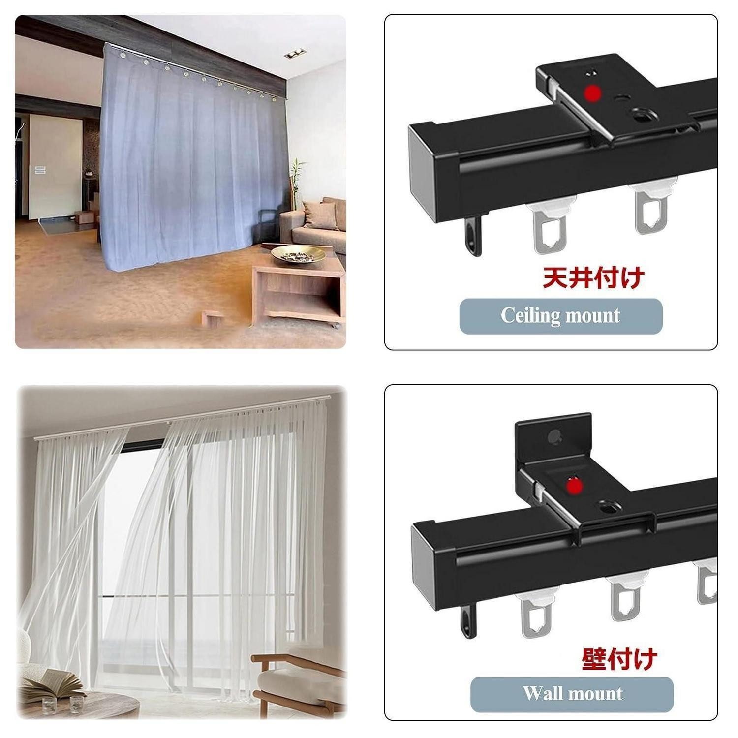 LuxusKollektion Gardinenbefestigungen Ersatzteile Gardinenstange Aluminium 90cm, (1-St)