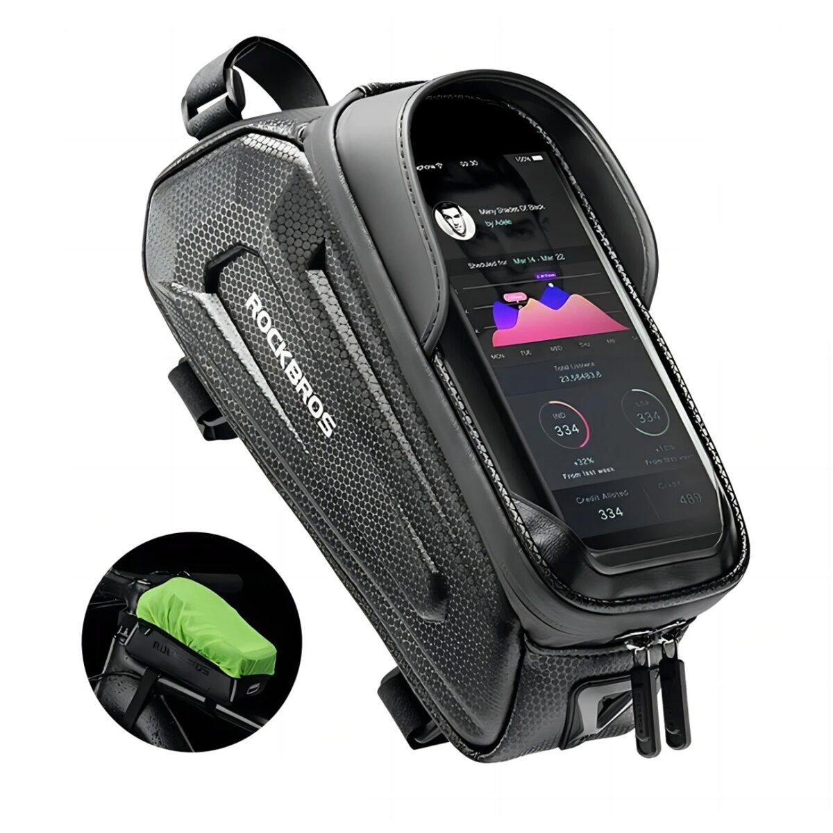 Fahrradtasche Rockbros B68 Rahmentasche 1,7l mit Handytasche