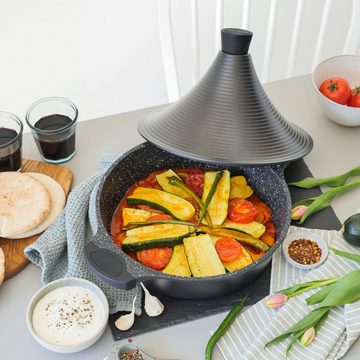 culinario Dampfgartopf, Tajine Ø 28 cm, orientalischer Kochtopf auch für Induktion