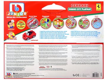bbJunior Spielzeug-Auto Spielmatte - Ferrari Junior City inkl. Spielzeugauto (100x70cm), abwaschbare Oberfläche