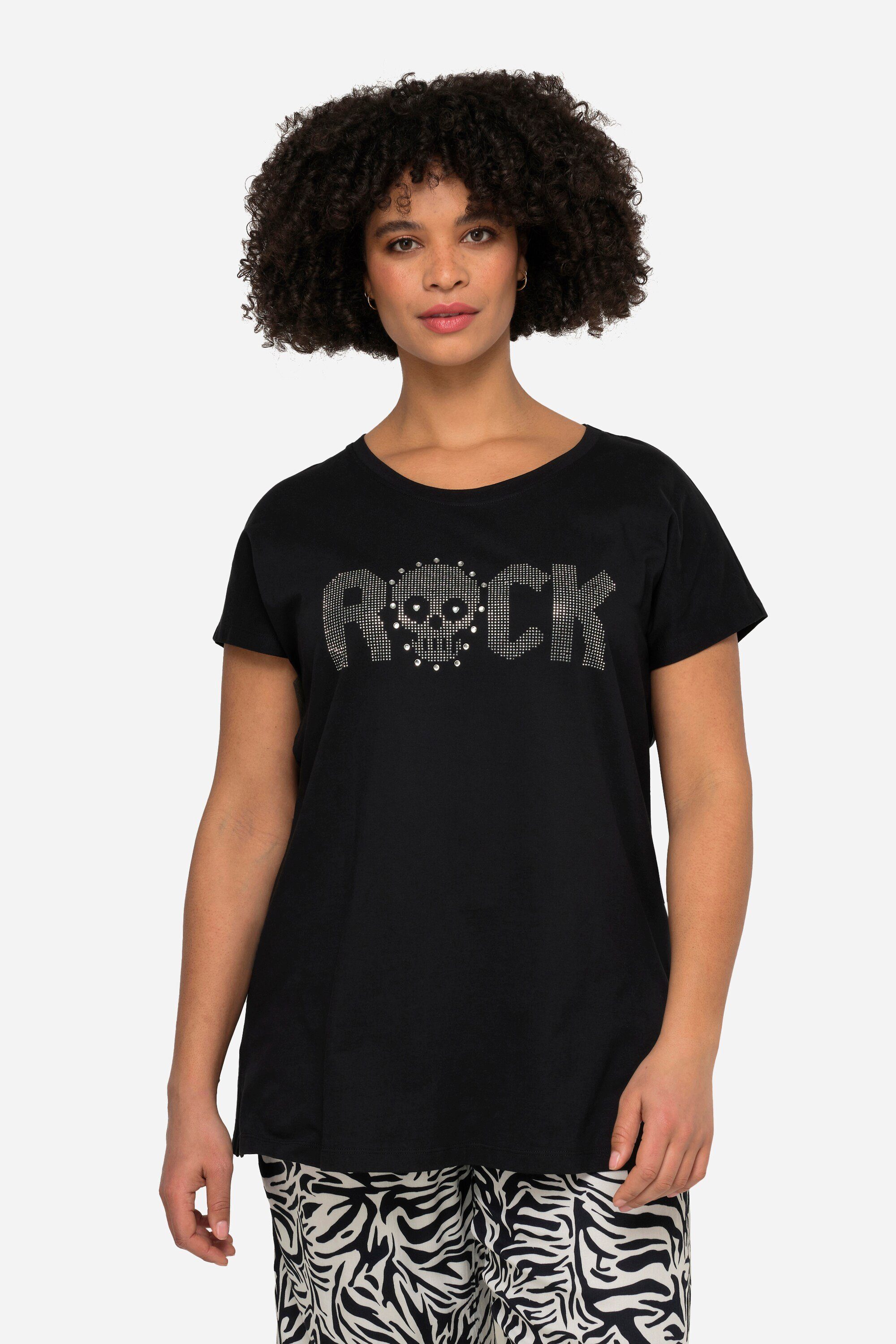 Angel of Style T-Shirt T-Shirt oversized ROCK Rundhals Halbarm