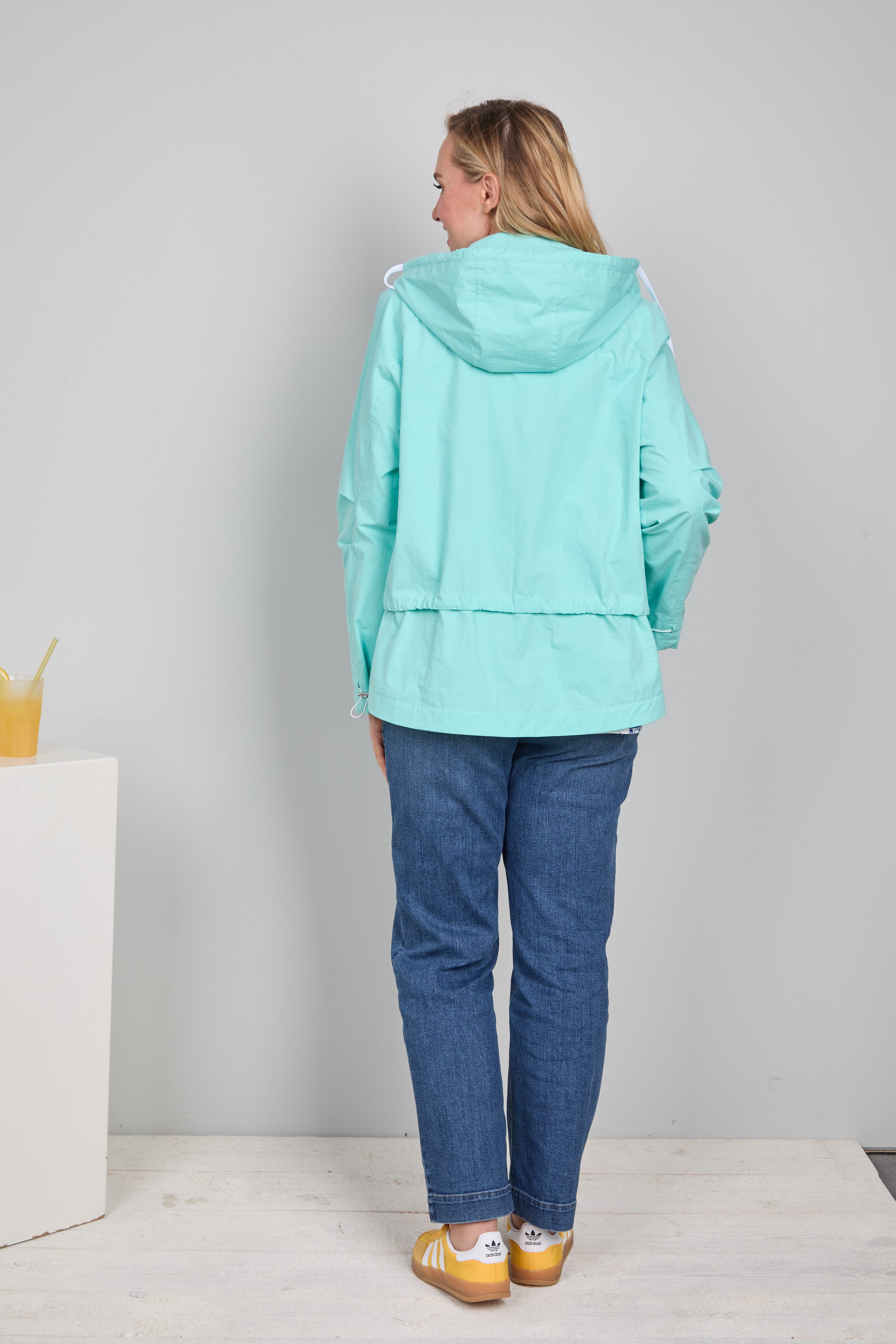 Mona Lisa REDLINE Outdoorjacke Große Größen in der Trendfarbe Mint mit Kapuze