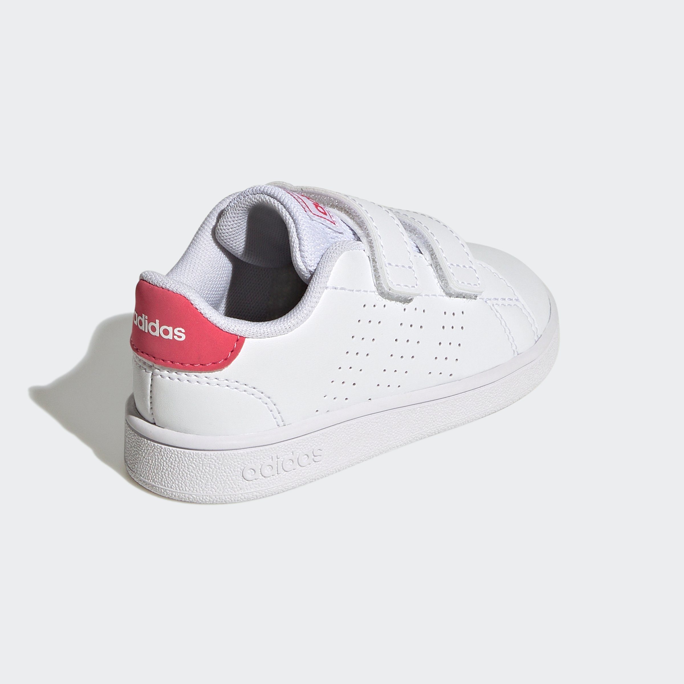 Pink White Black Core Spuren adidas Sneaker auf ADVANTAGE HOOK-AND-LOOP Smith Real Design / Stan / TWO LIFESTYLE des Cloud den COURT Sportswear adidas