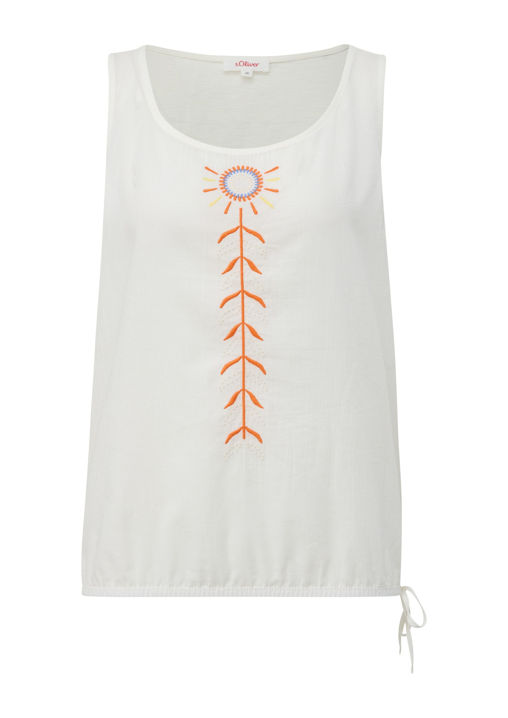 s.Oliver Muscleshirt T-Shirt Leicht durchsichtiges Shirt im Fabricmix mit S günstig online kaufen