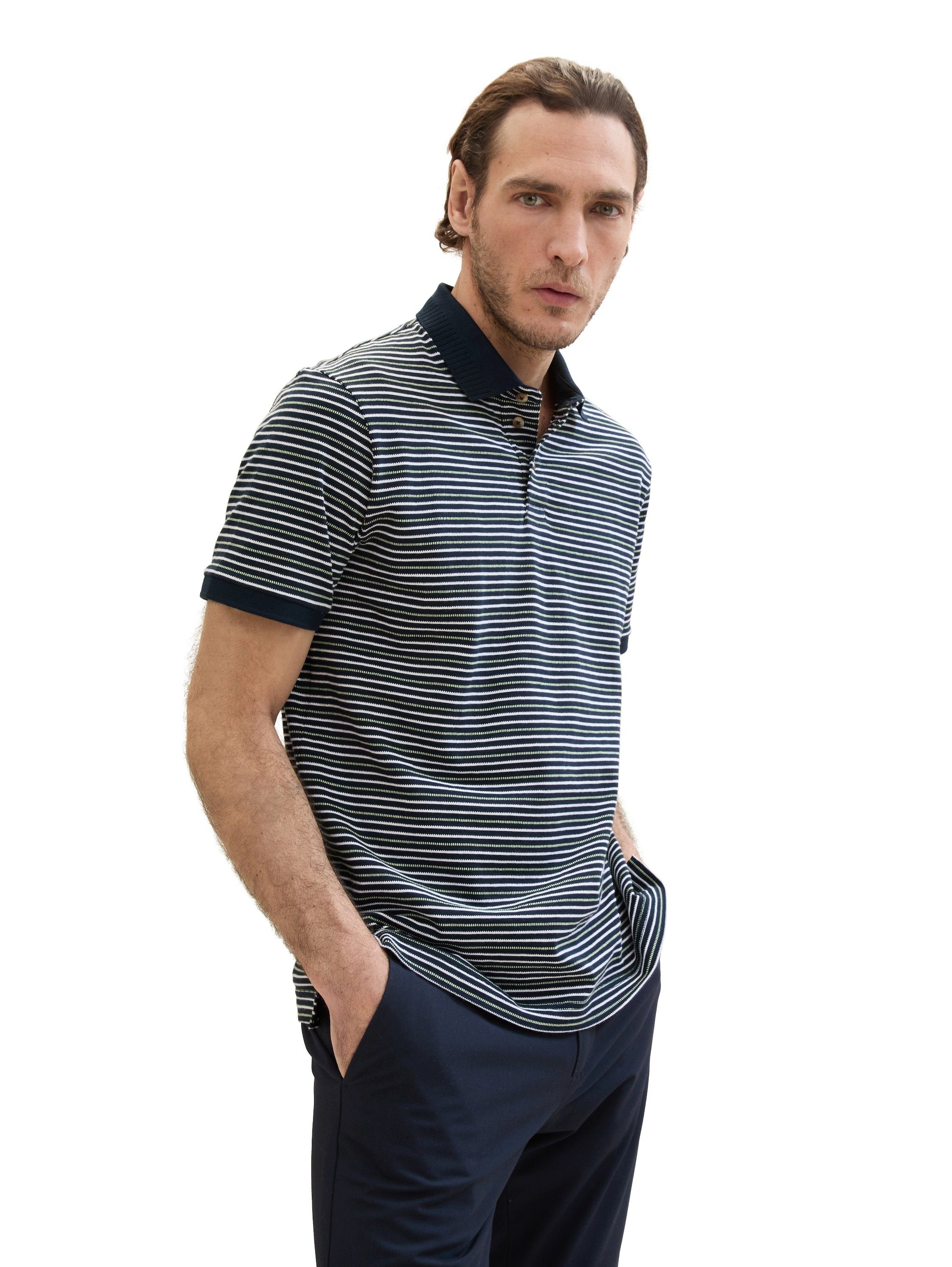 TOM TAILOR Poloshirt in Streifen-Optik günstig online kaufen
