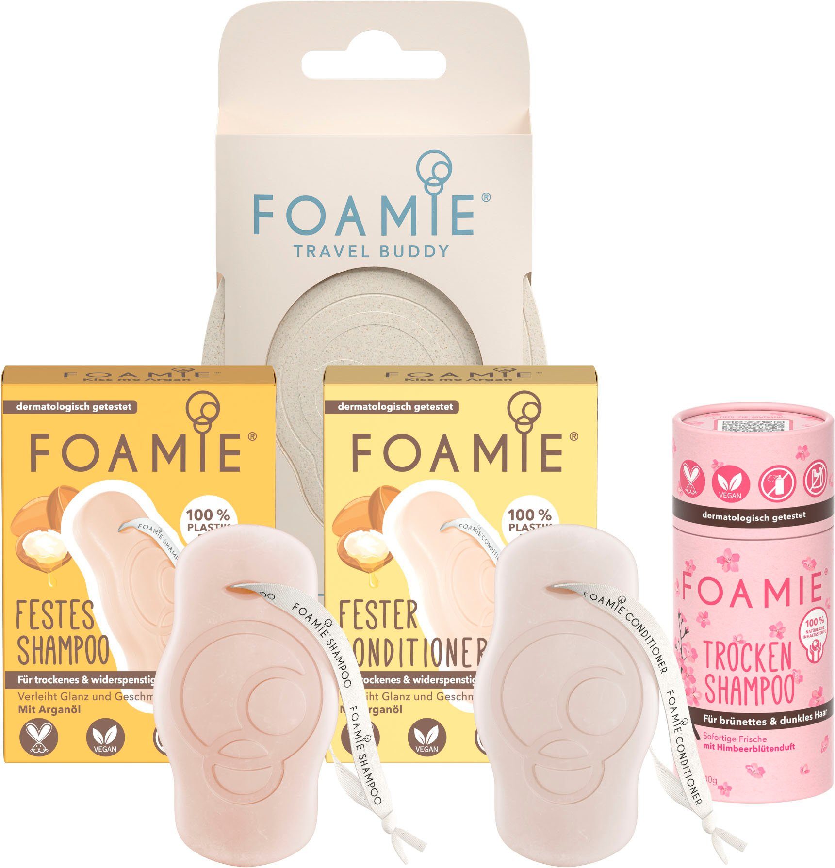 FOAMIE Haarpflege-Set Argan- widerspenstiges Haar, 4-tlg.