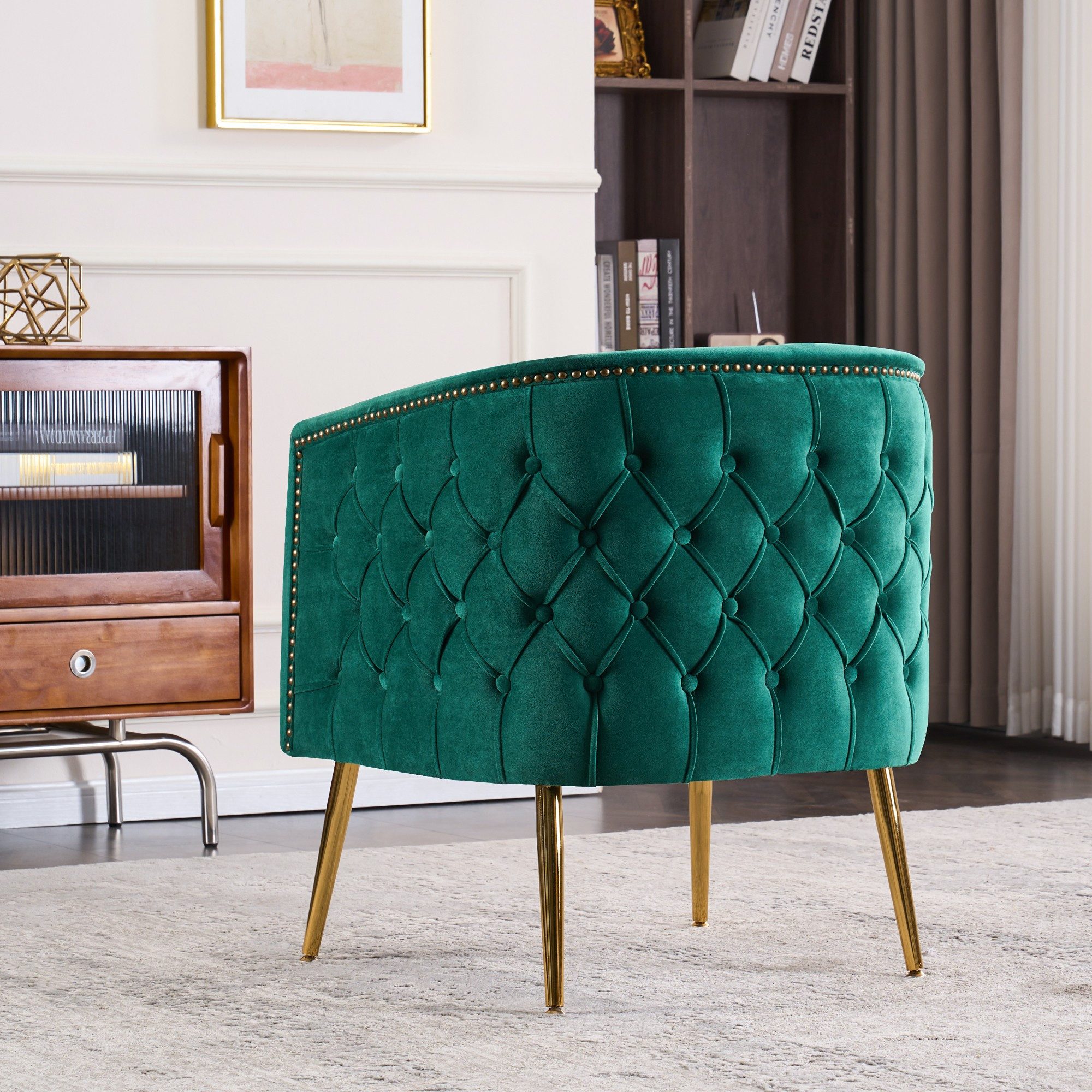 BlingBin Loungesessel Moderner Bequemer Samtgepolsterter Sessel, günstig online kaufen