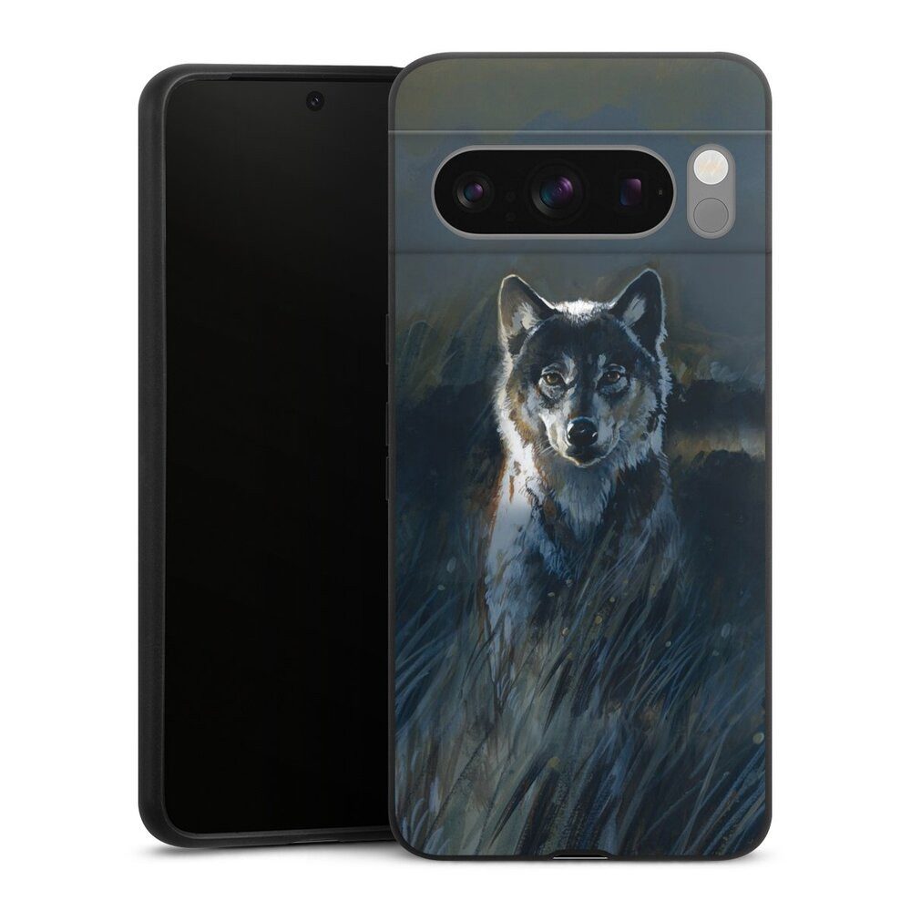 DeinDesign Handyhülle Wolf Natur Malerei Wolf 2, Google Pixel 8 Pro Organic Case Bio Hülle Nachhaltige Handyhülle