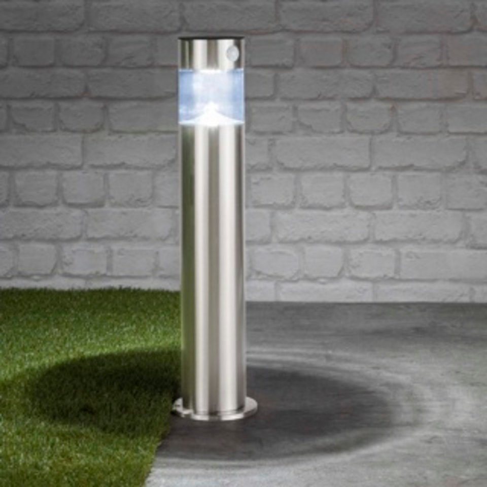 HI Bodenleuchte Solar Garagenwegeleuchte Bewegungsmelder Edelstahl, ca. 50cm hoch (1-St)