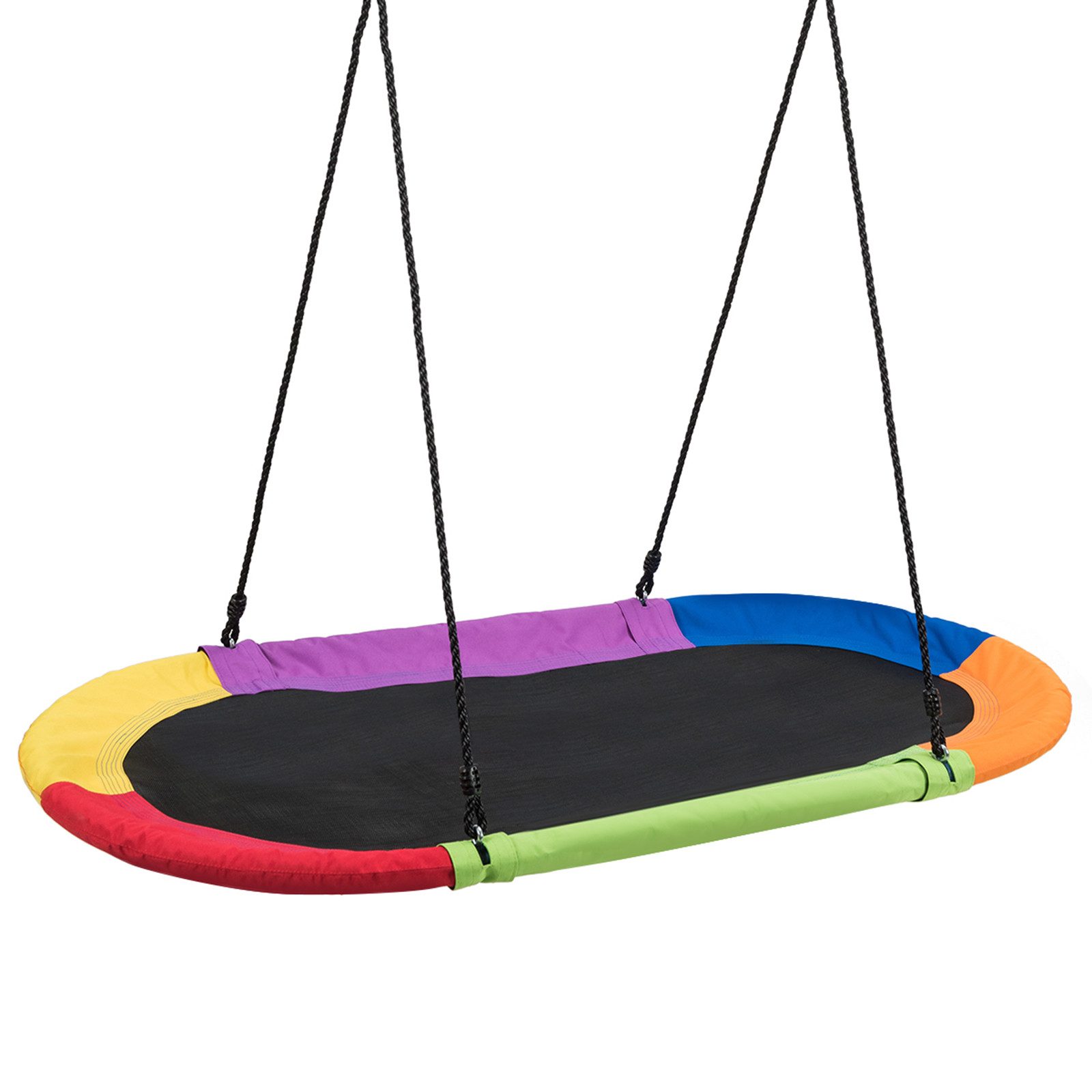 COSTWAY Nestschaukel Tellerschaukel, Kinderschaukel, oval, bis 300 kg belastbar