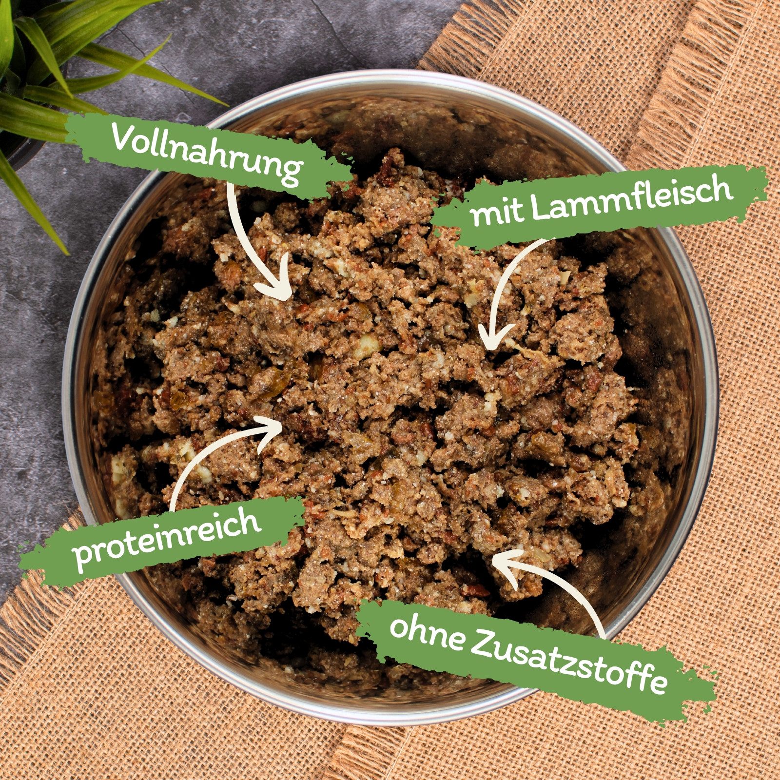 Lecker.Pet 12 x 400 g Lecker.Pet® Luna's Saftige Fleischmahlzeit Lamm Hundefutter Lamm, Nassfutter für: Hund