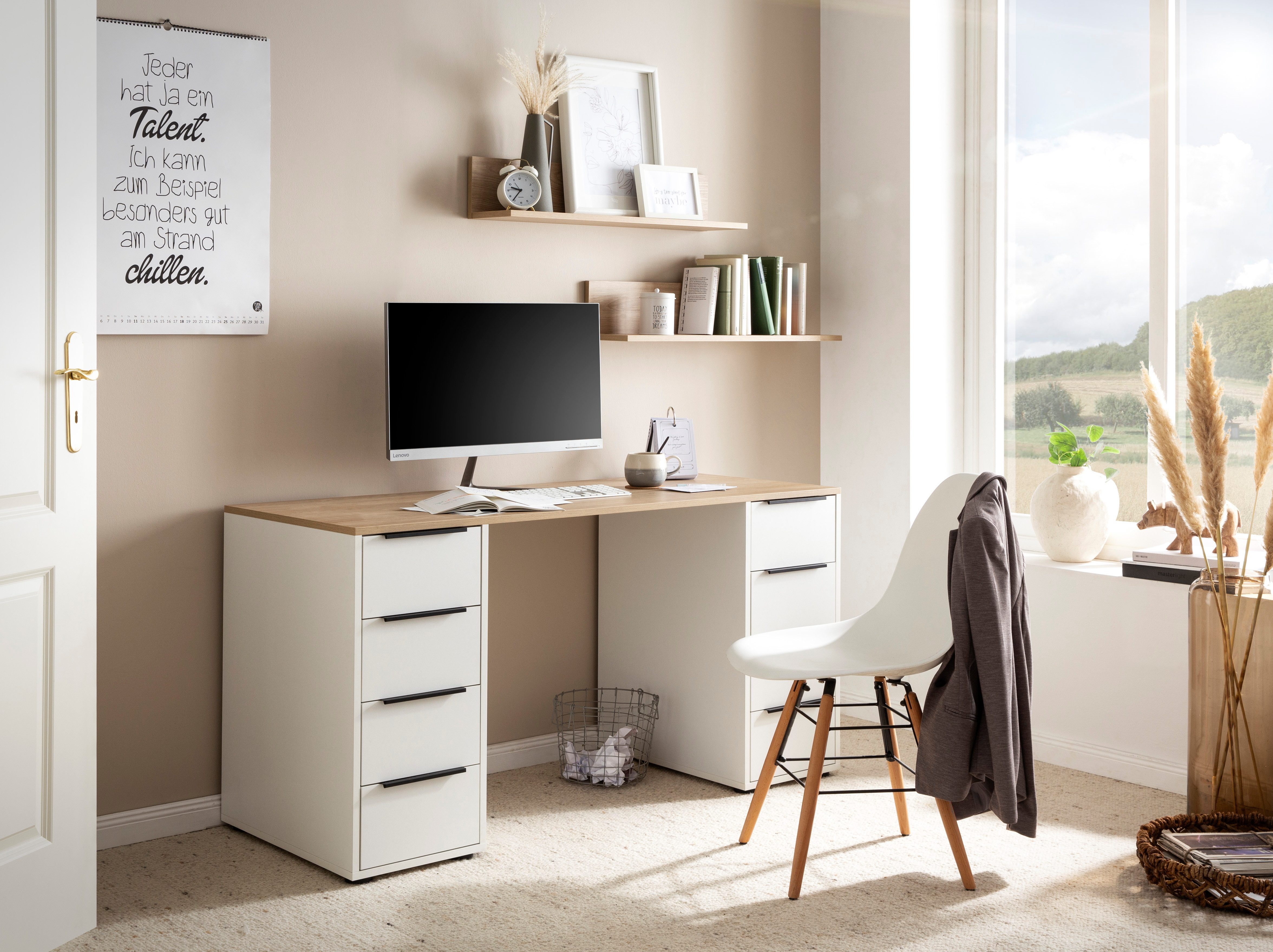 Schildmeyer Schreibtisch Elma, Breite 140 cm, günstig online kaufen