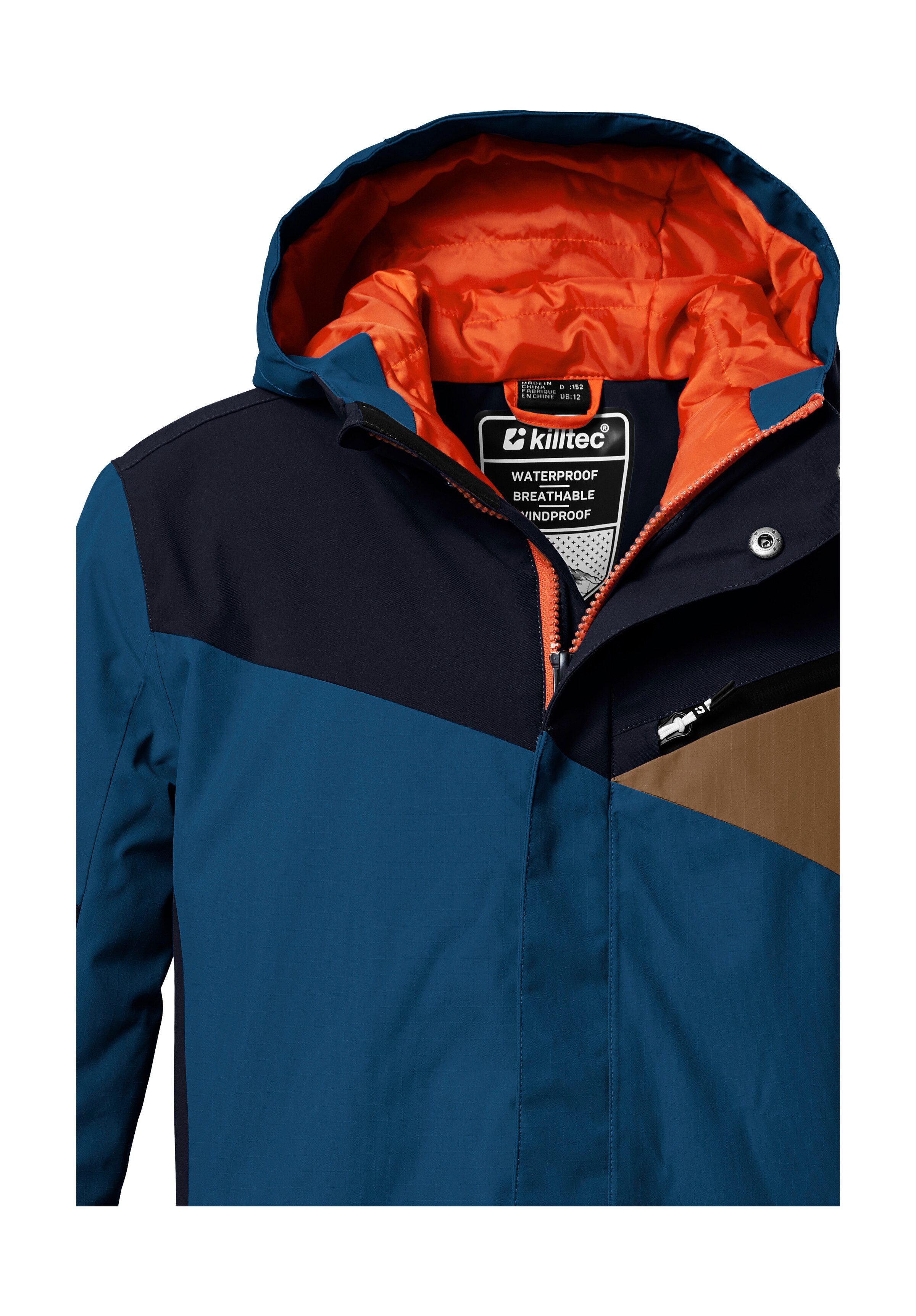 Killtec Skijacke KSW 387 BYS SKI JCKT Wasserdichte Skijacke mit Kapuze, Schneefang und sportlichem Design