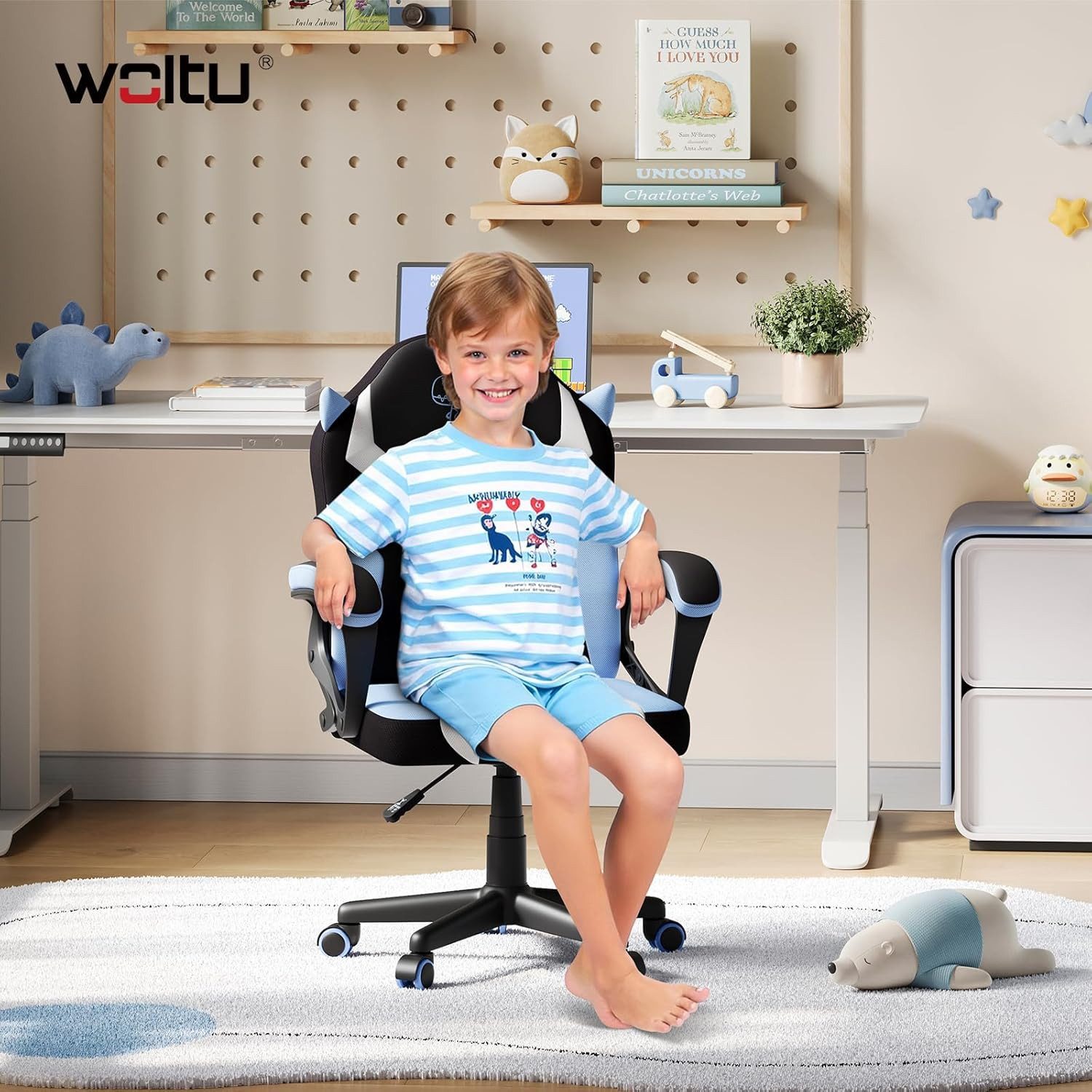 Woltu Gaming-Stuhl (1 St), Gaming Stuhl Kinder, mit doppelte radsätze, Ergo günstig online kaufen