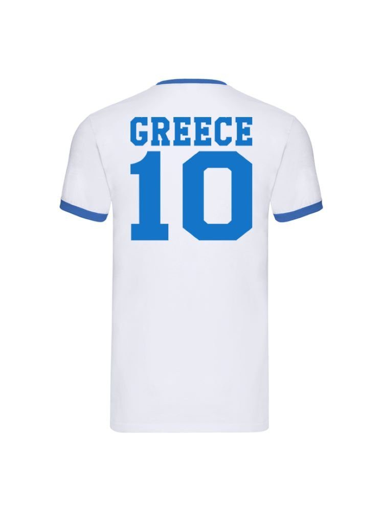 Fußball Griechenland Brownie Blau/Weiss Sport Handball T-Shirt Blondie Trikot Meister & Herren EM
