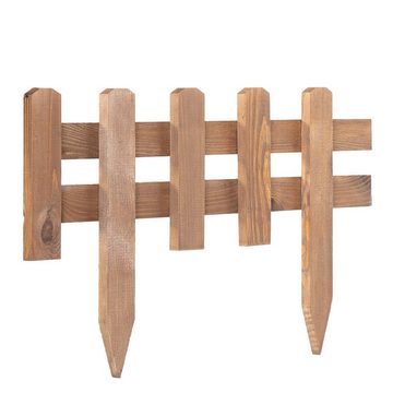 BooGardi Beetumrandung Steckzaun Holz, LxH: 59,5x20 cm, Einzelelement, 3 Höhen 2 Längen Beeteinfassung Beet Gartenzaun