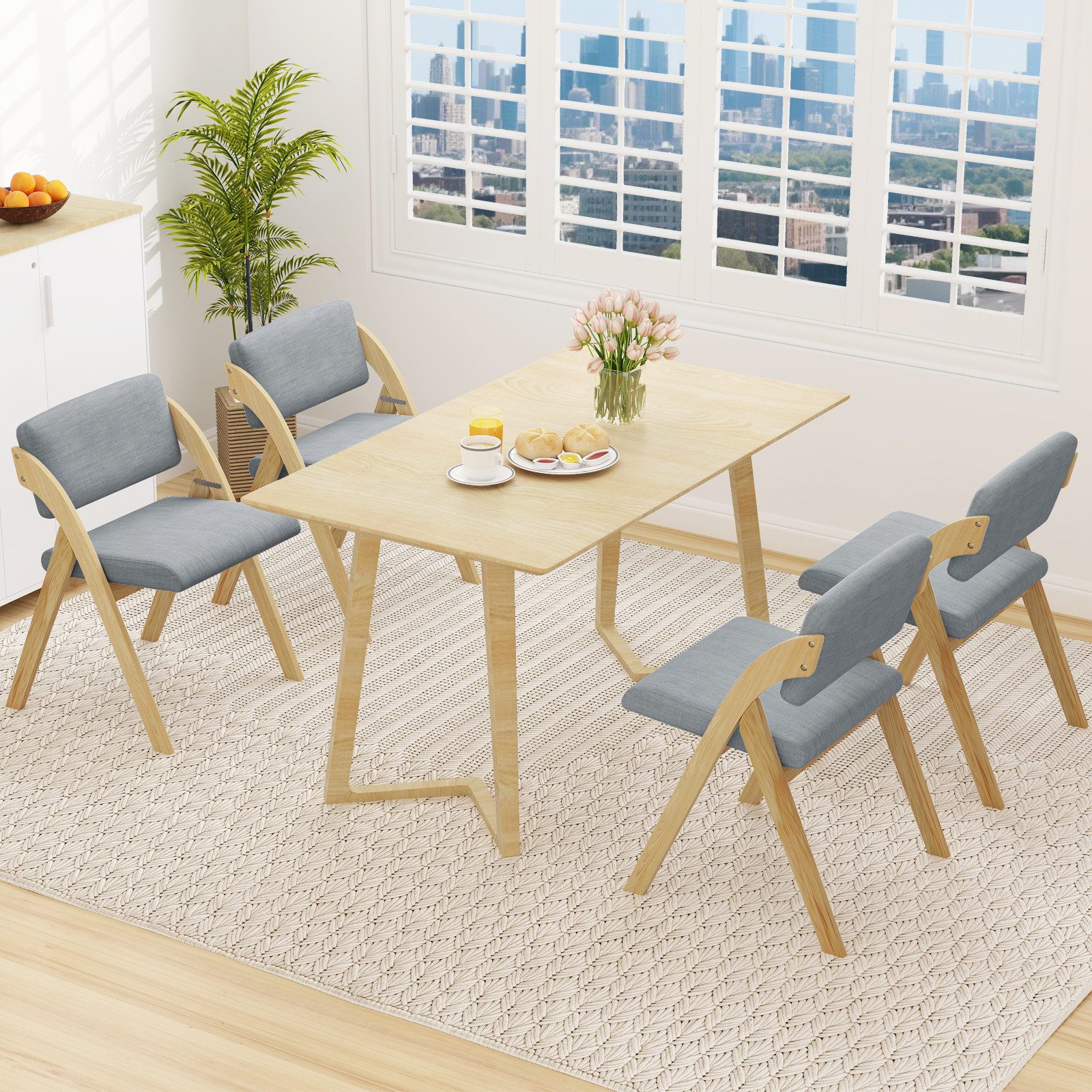 COSTWAY Klappstuhl, 2er Set, klappbar, mit gepolsterter Sitz & Rückenlehne günstig online kaufen