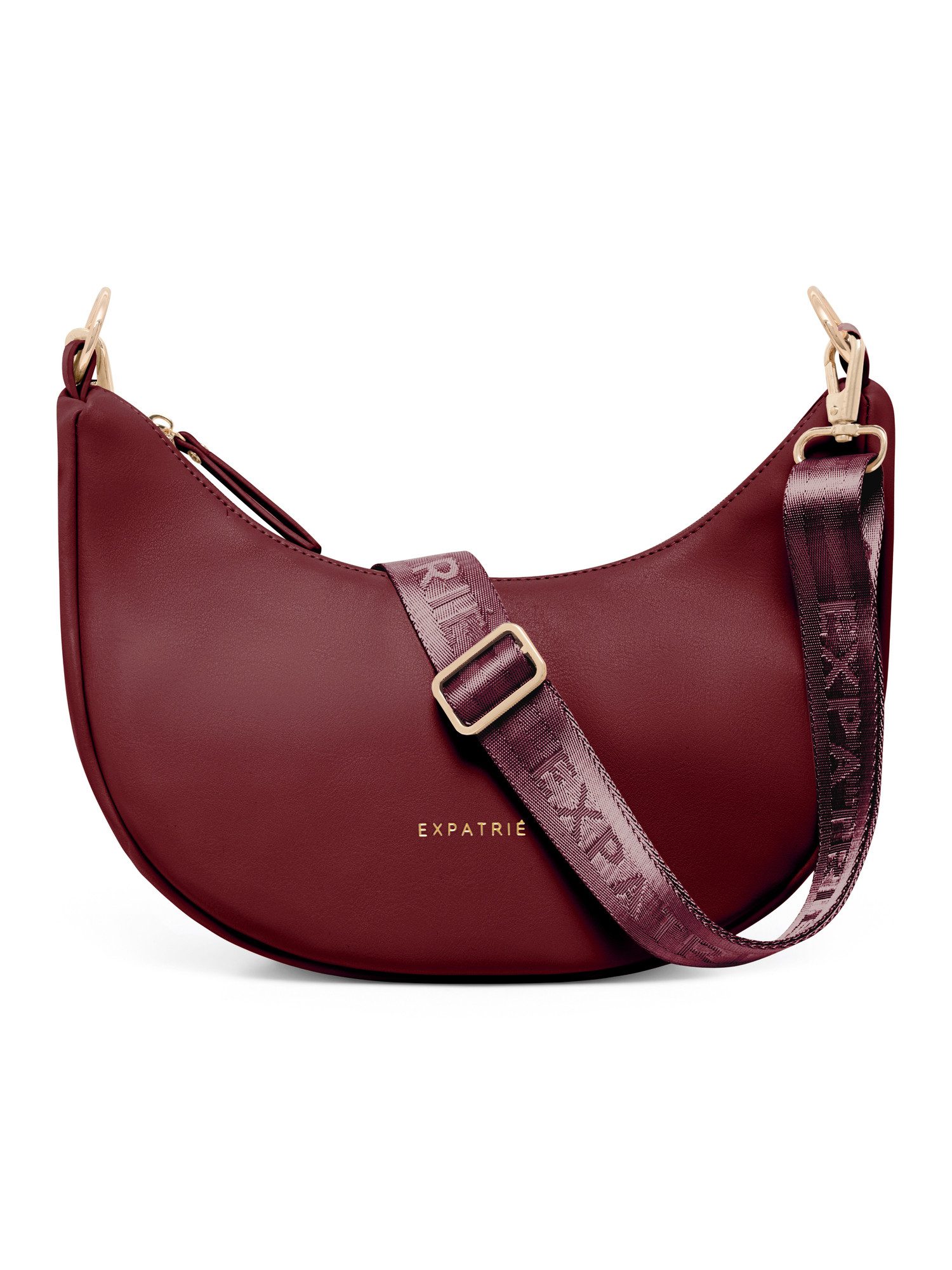 Expatrié Umhängetasche Lea Small Half Moon Bag Schultertasche, Elegante Crossbody Bag in Halbmond Form, Wasserabweisend