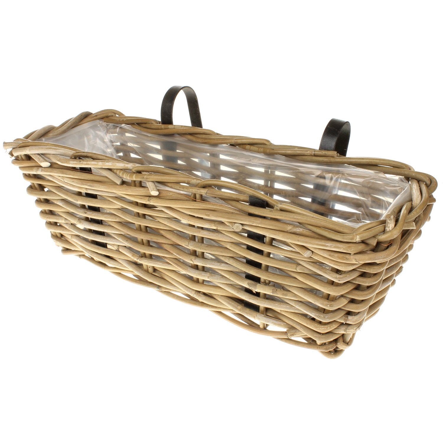 Macosa Home Blumenkasten, Blumenkasten aus Weide Balkonkasten 46 cm