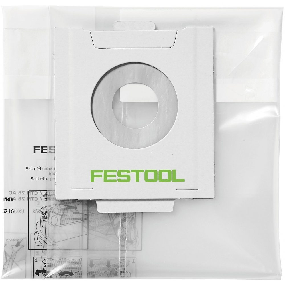 FESTOOL Staubsaugerbeutel Entsorgungssack ENS-CT 26 5 AC/5 Stück (496216)