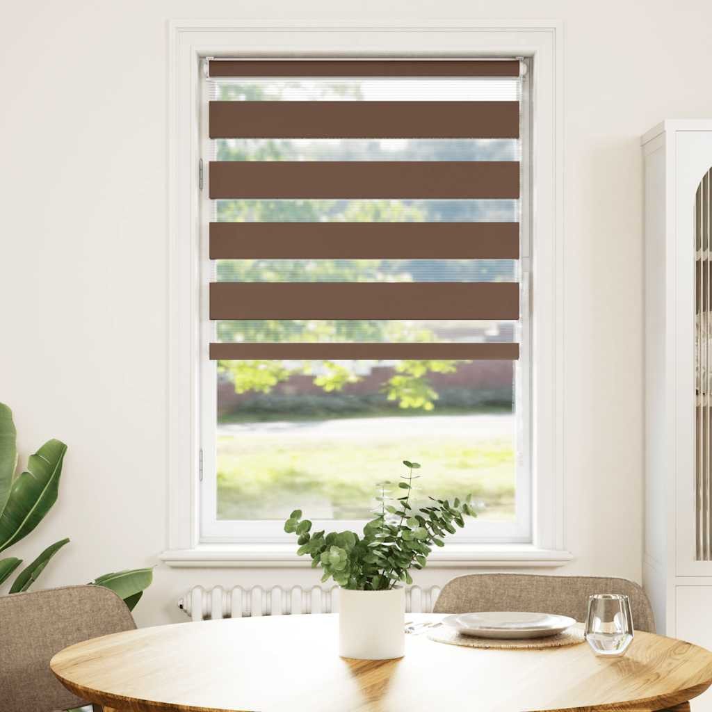 Rollo Doppelrollo Braun 70x150 cm Stoffbreite 65,9 cm Polyester, vidaXL