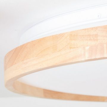 Brilliant Deckenleuchte Alson, Alson LED Deckenleuchte 48cm holz hell/weiß, Metall/Holz/Kunststoff, 1