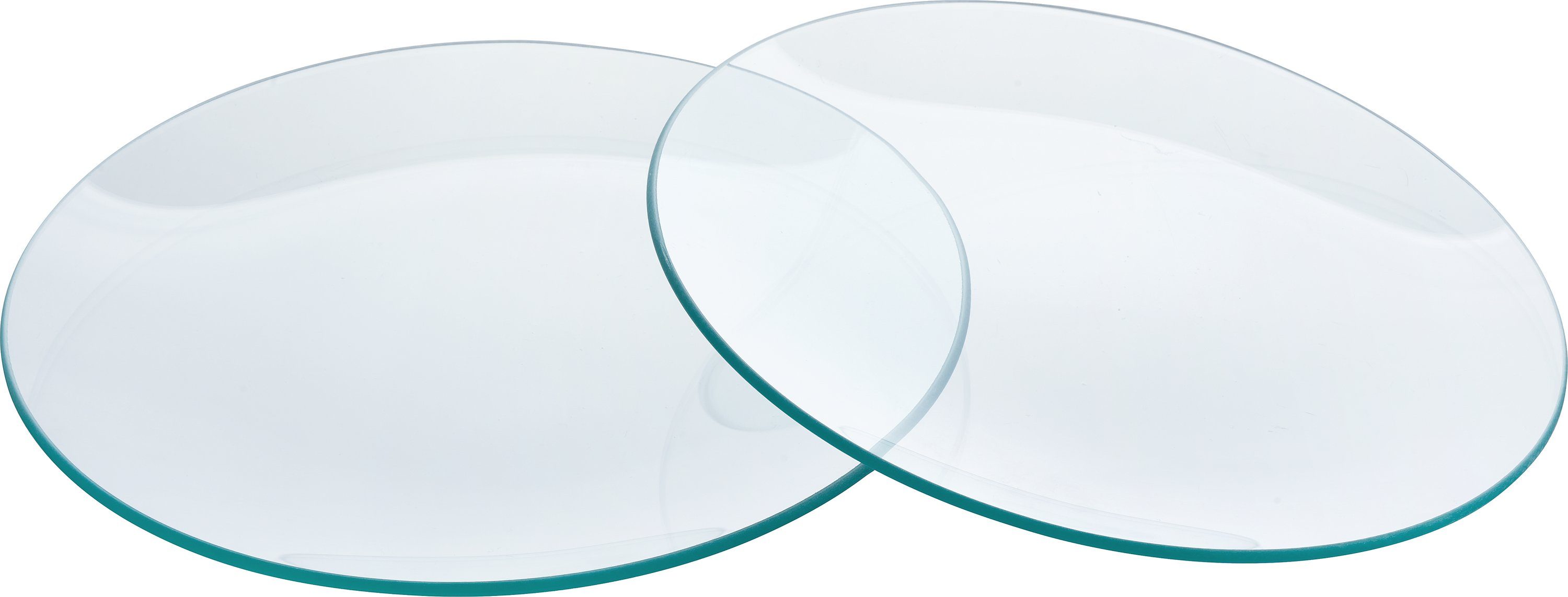 VBS Teller Glasteller, Ø 25 cm 2er-Pack | Speiseteller