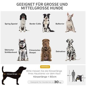 PawHut Hundebuggy Hundewagen, Aufbewahrungstaschen, 112 x 65 x 100 cm, (1-tlg), Mit Klappfunktion