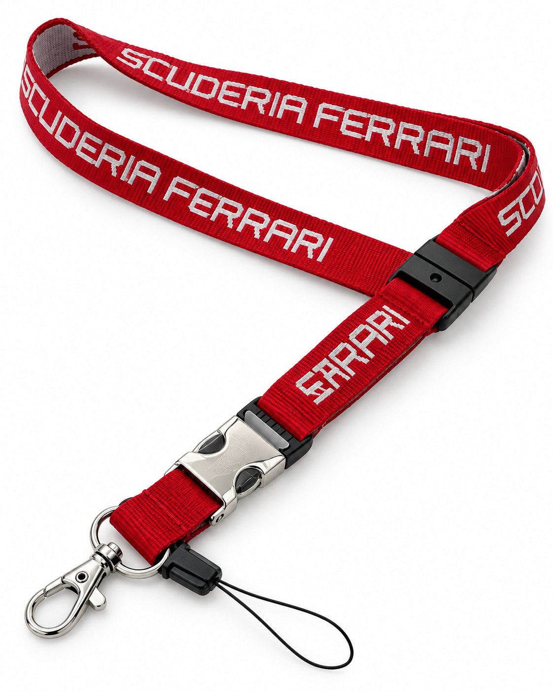 Scuderia Ferrari Schlüsselanhänger Scuderia Ferrari Schlüsselband (1-tlg), Sportliches Lanyard in Rot mit Karabinerhaken