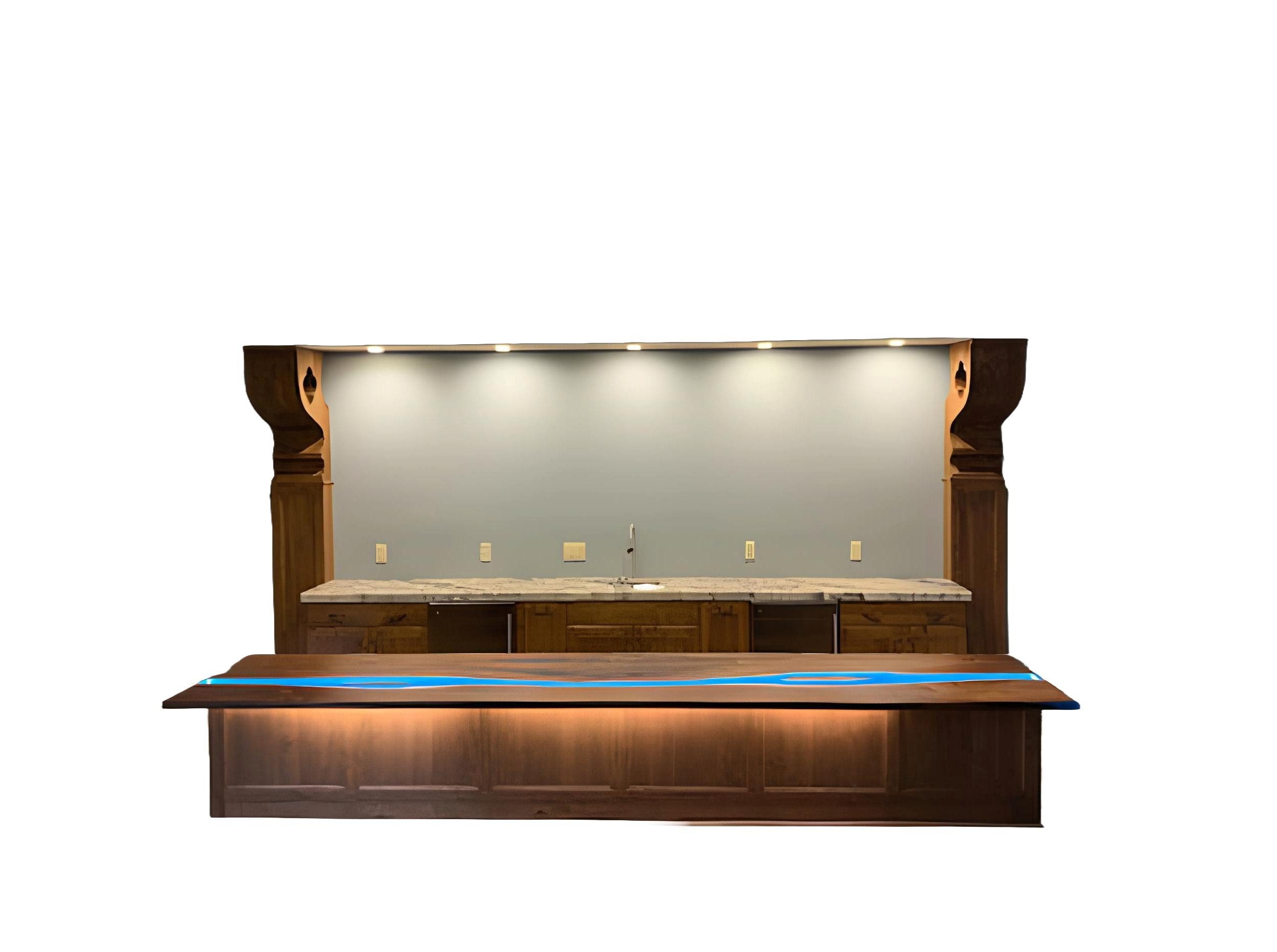 Xlmoebel Couchtisch Epoxy-Fluss Arbeitsplatte in einzigartigem Design für die Küche (Arbeitsplatte), Hergestellt in Europa