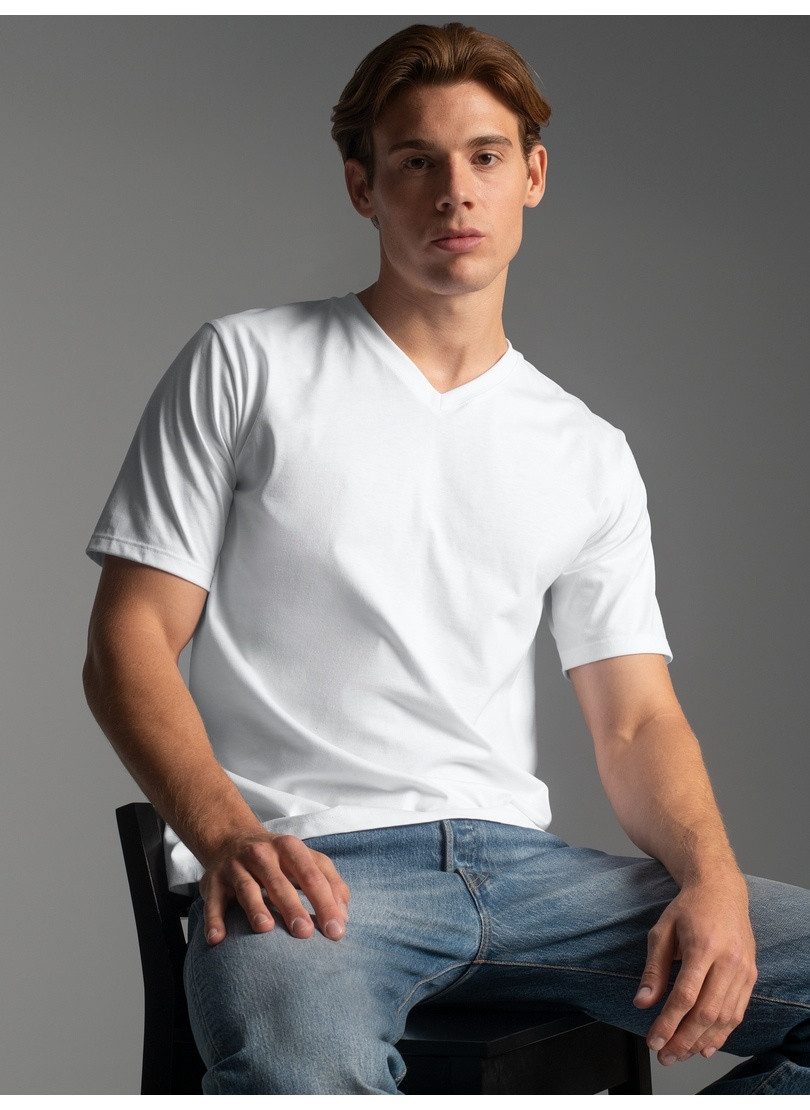 Trigema T-Shirt TRIGEMA V-Shirt DELUXE Baumwolle (1-tlg)