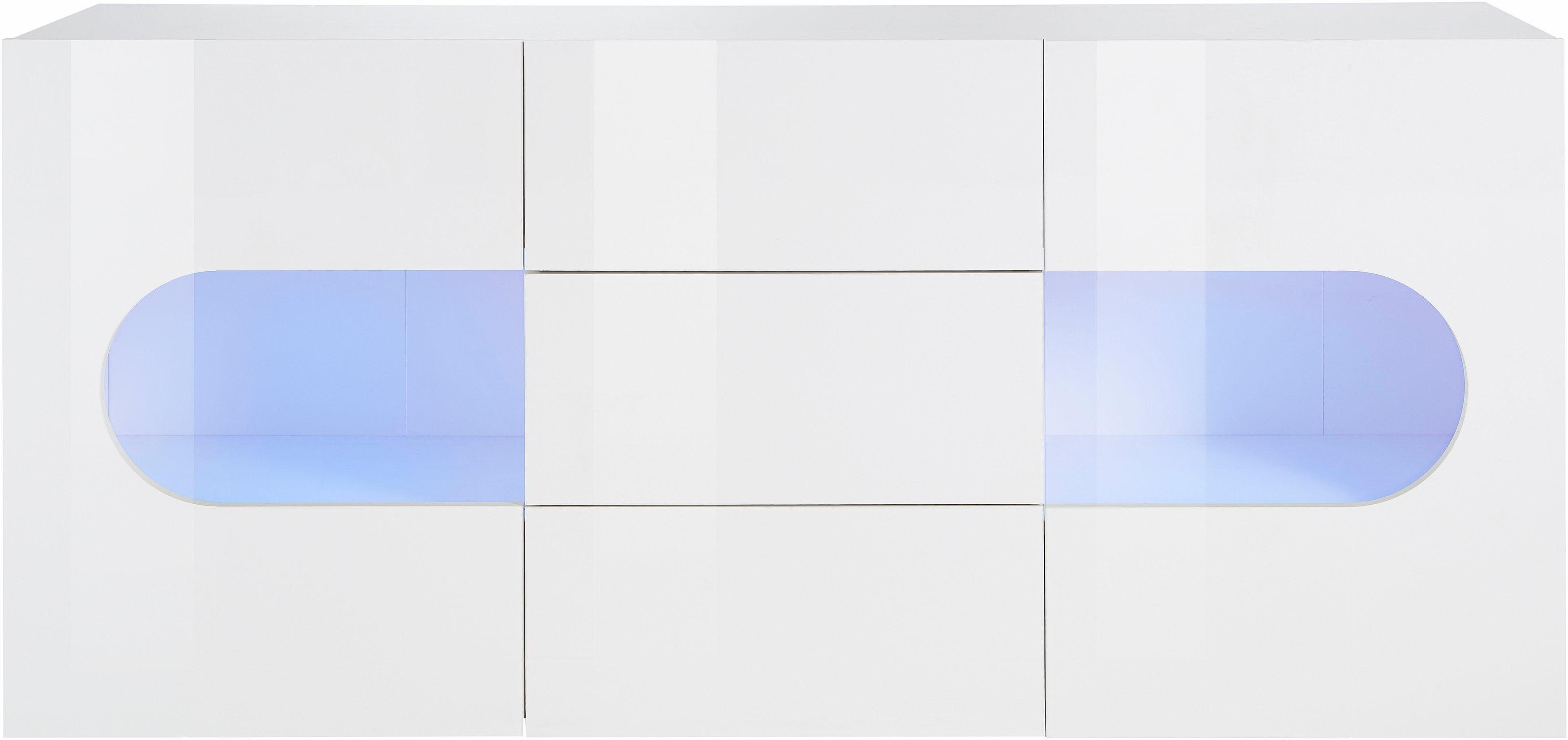 INOSIGN Sideboard Real,Vitrine,Kommode,Schrank, komplett hochglanz lackiert günstig online kaufen