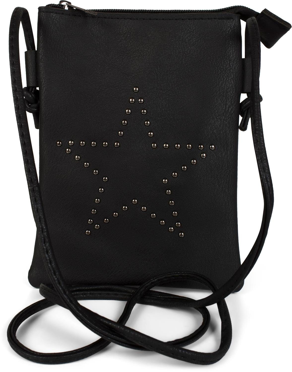 styleBREAKER Mini Bag Mini Umhängetasche mit Nieten Stern (1-tlg)