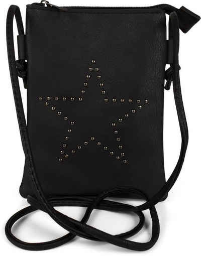 styleBREAKER Mini Bag (1-tlg), Mini Umhängetasche mit Nieten Stern