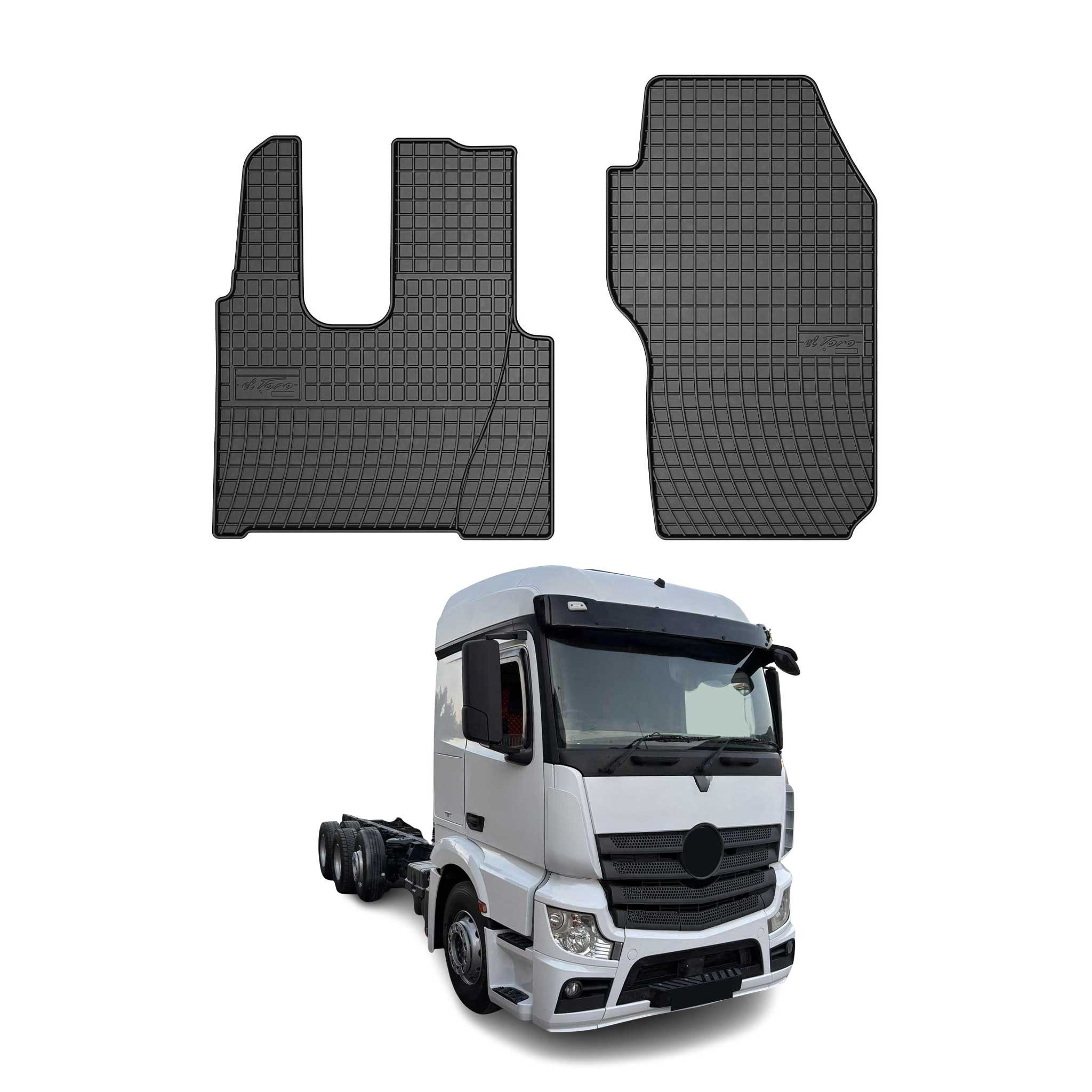 OMAC Auto-Fußmatten für Mercedes Actros MP4 2012-2020 Non Pneuatic Seat (2 St), für Mercedes Actros MP4 2012-2020 Non Pneuatic Seat Mercedes Actros MP4 2012-2020 Non Pneuatic Seat, Antirutsch,Wasserfest,Einfache Installation